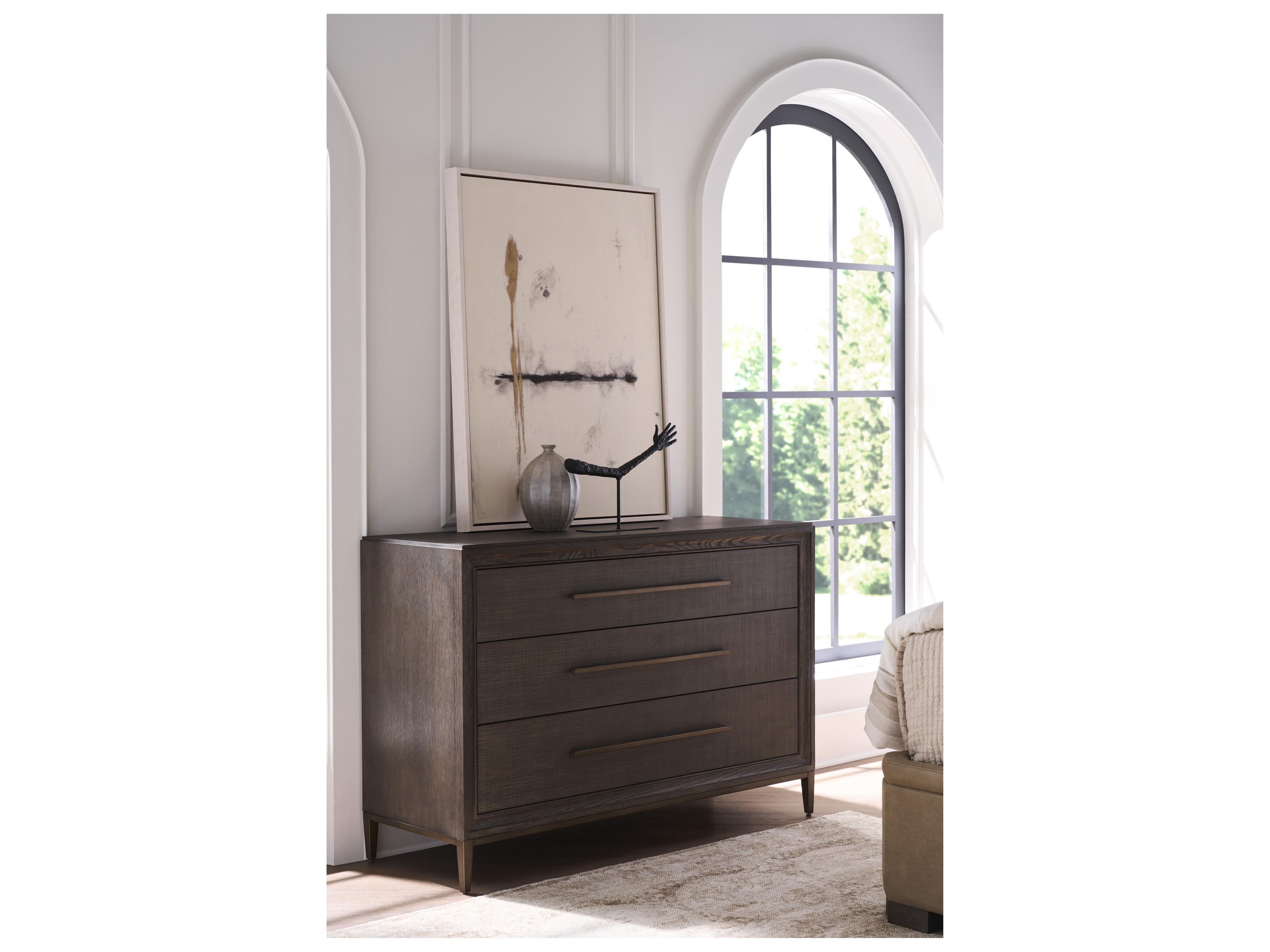 Universal Furniture Montclair 3-Drawers Brown Solid Wood Dresser