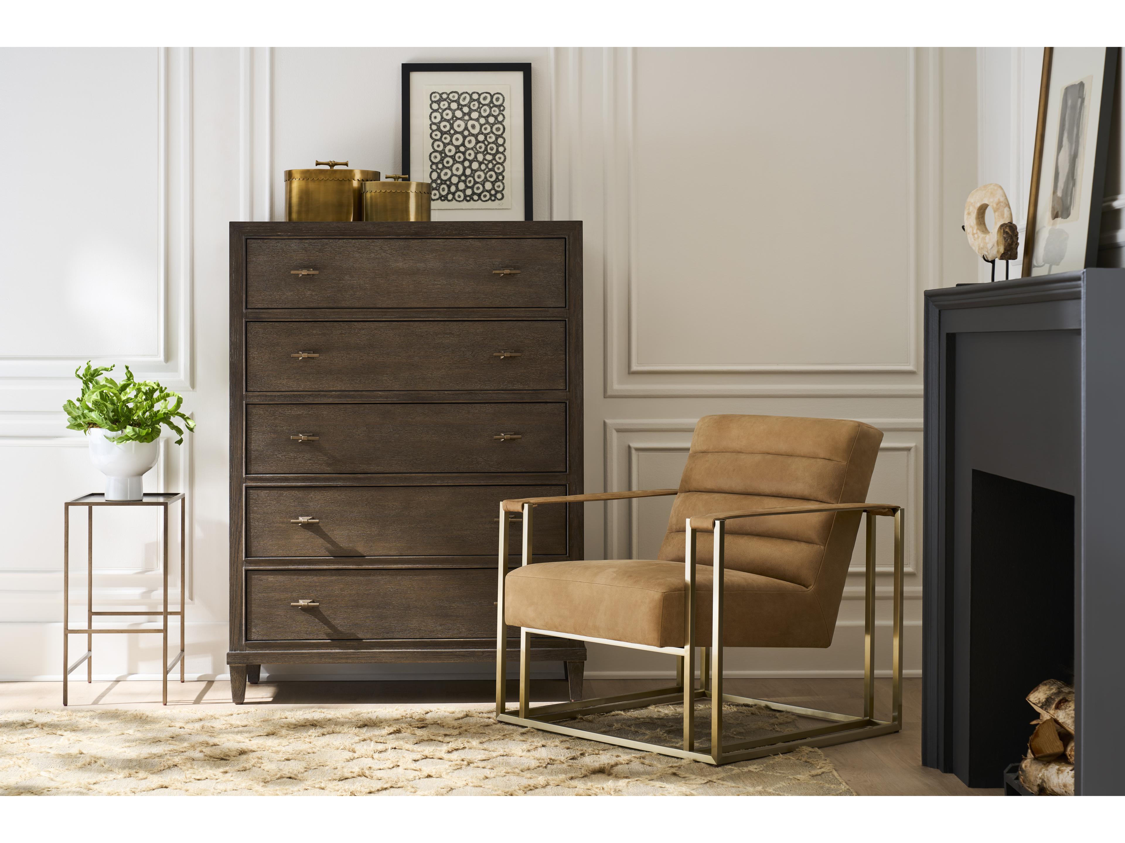 Universal Furniture Montclair 5-Drawers Brown Oak Wood Dresser