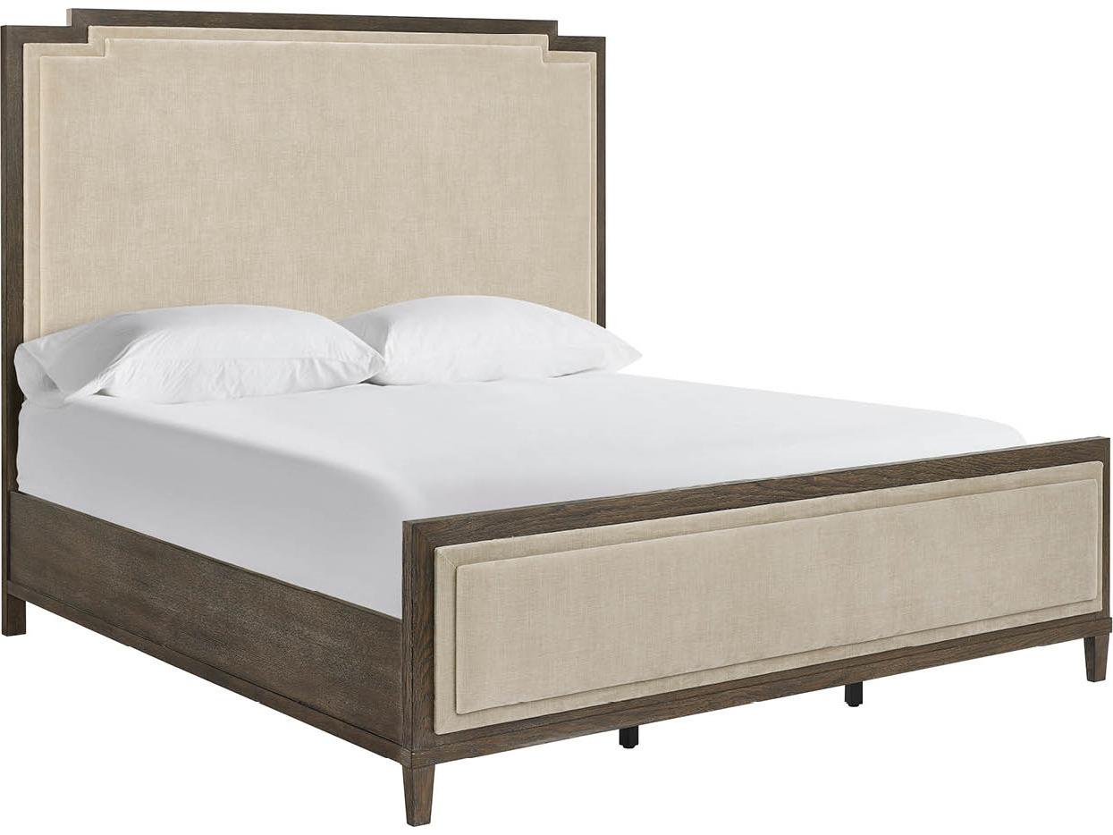 Universal Furniture Montclair Cocoa Brown Upholstered Queen Panel Bed