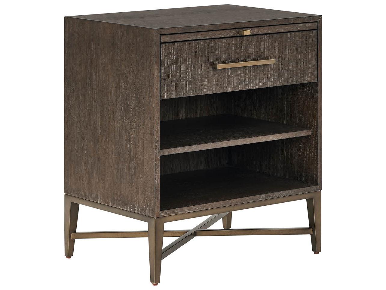 Universal Furniture Montclair 1-Drawer Brown Hardwood Nightstand