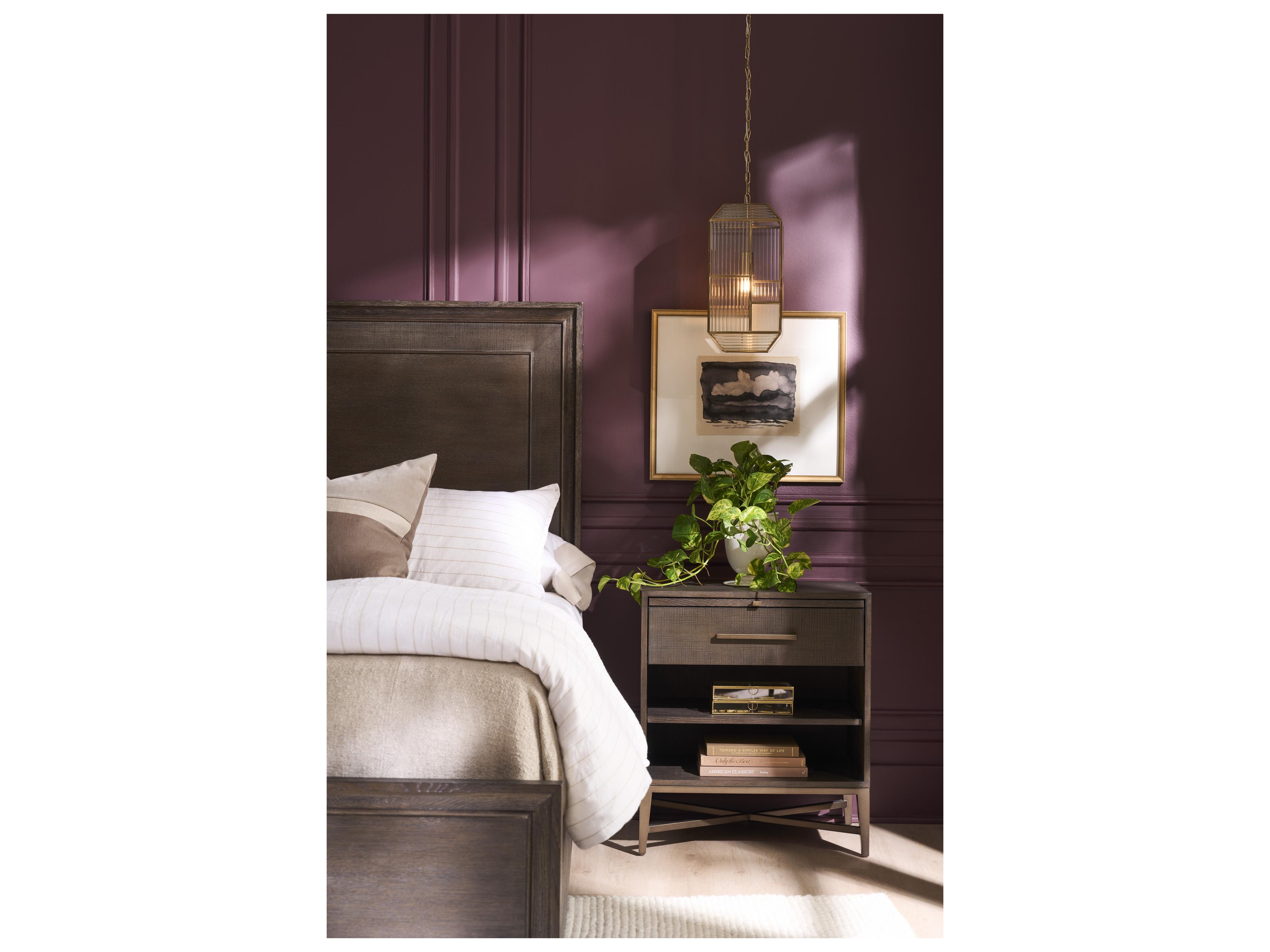 Universal Furniture Montclair 1-Drawer Brown Hardwood Nightstand