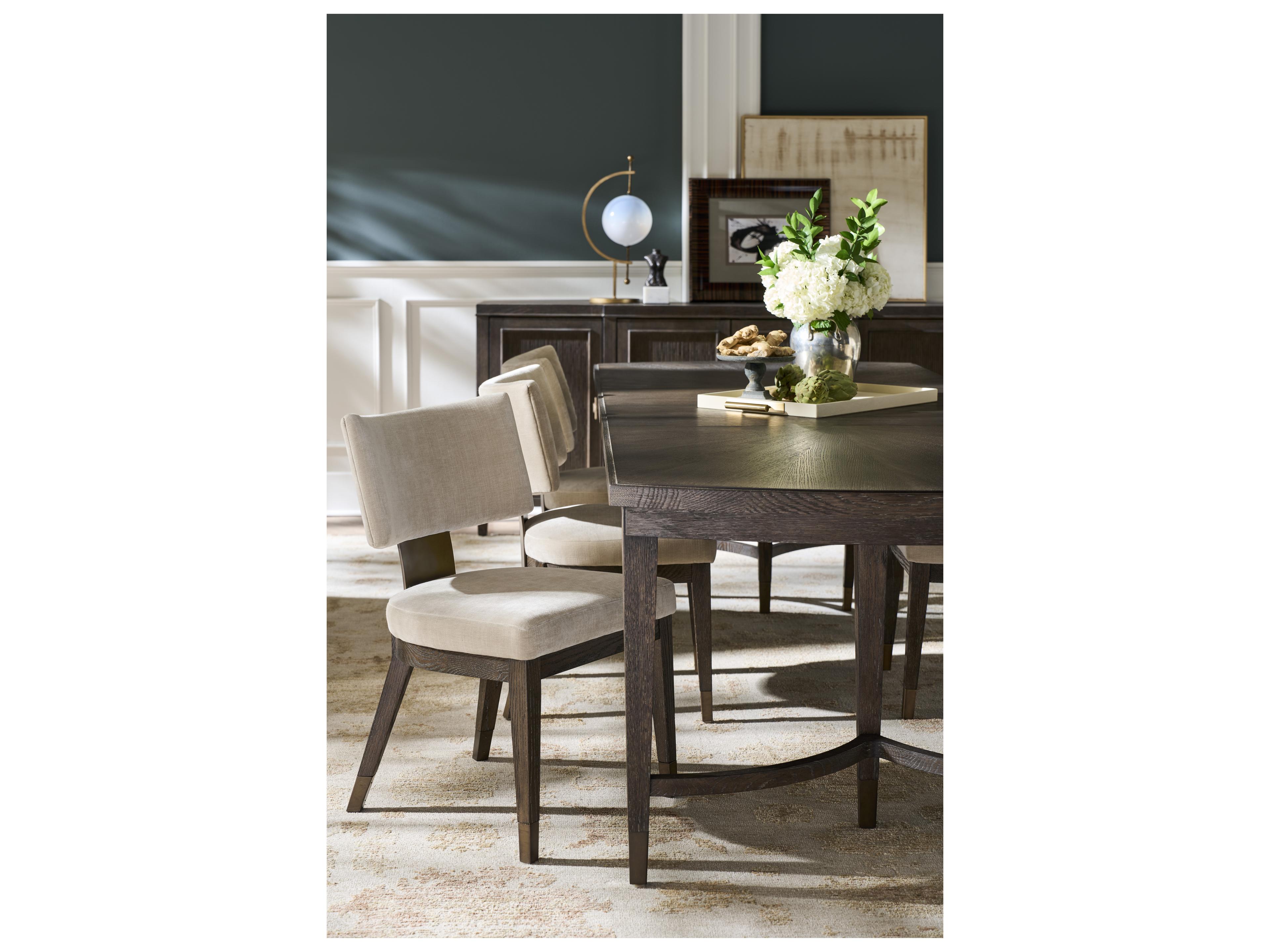 Universal Furniture Montclair Hardwood Beige Upholstered Armless Dining Chair