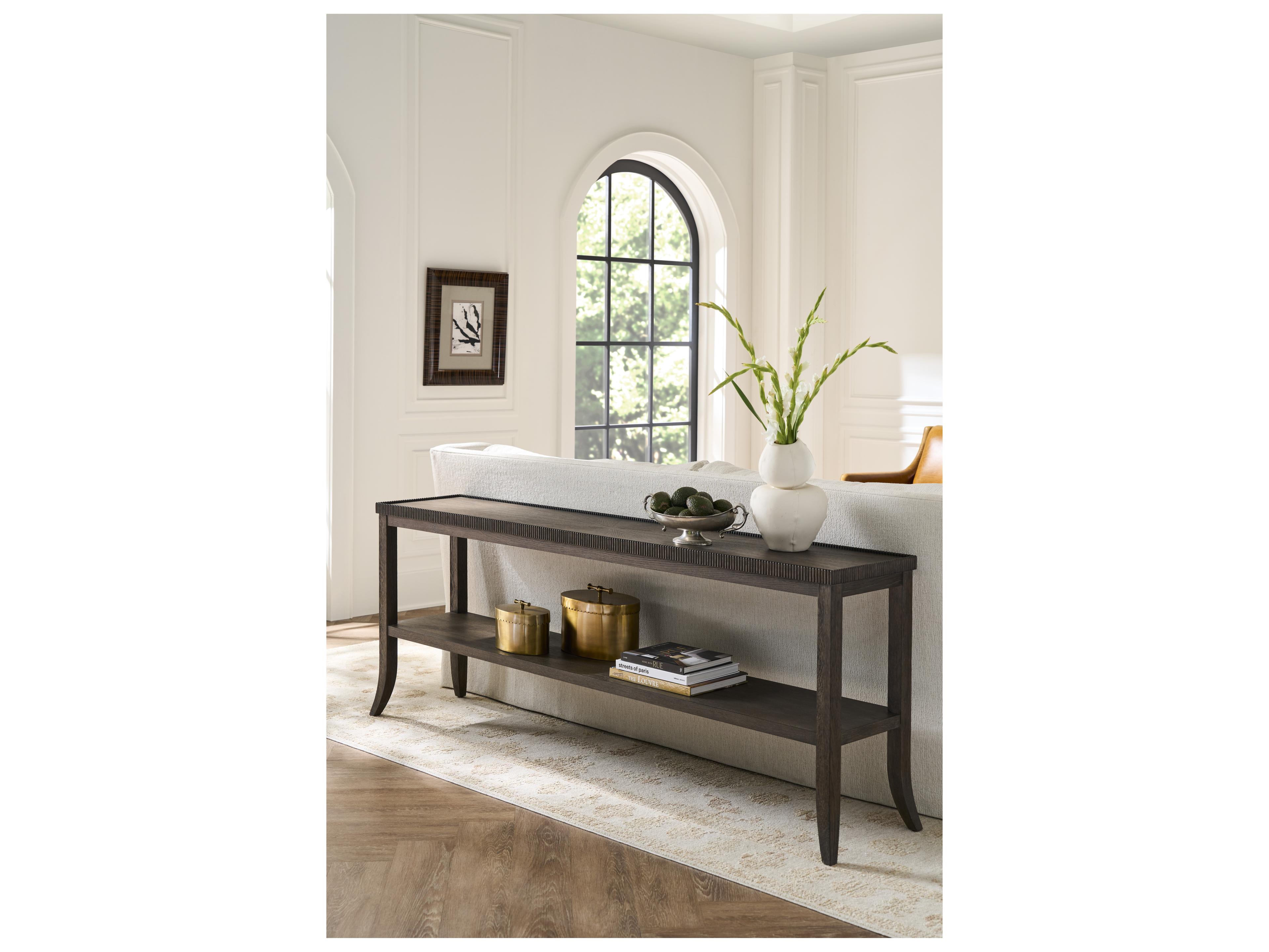 Universal Furniture Montclair Rectangular Wood Cocoa Console Table