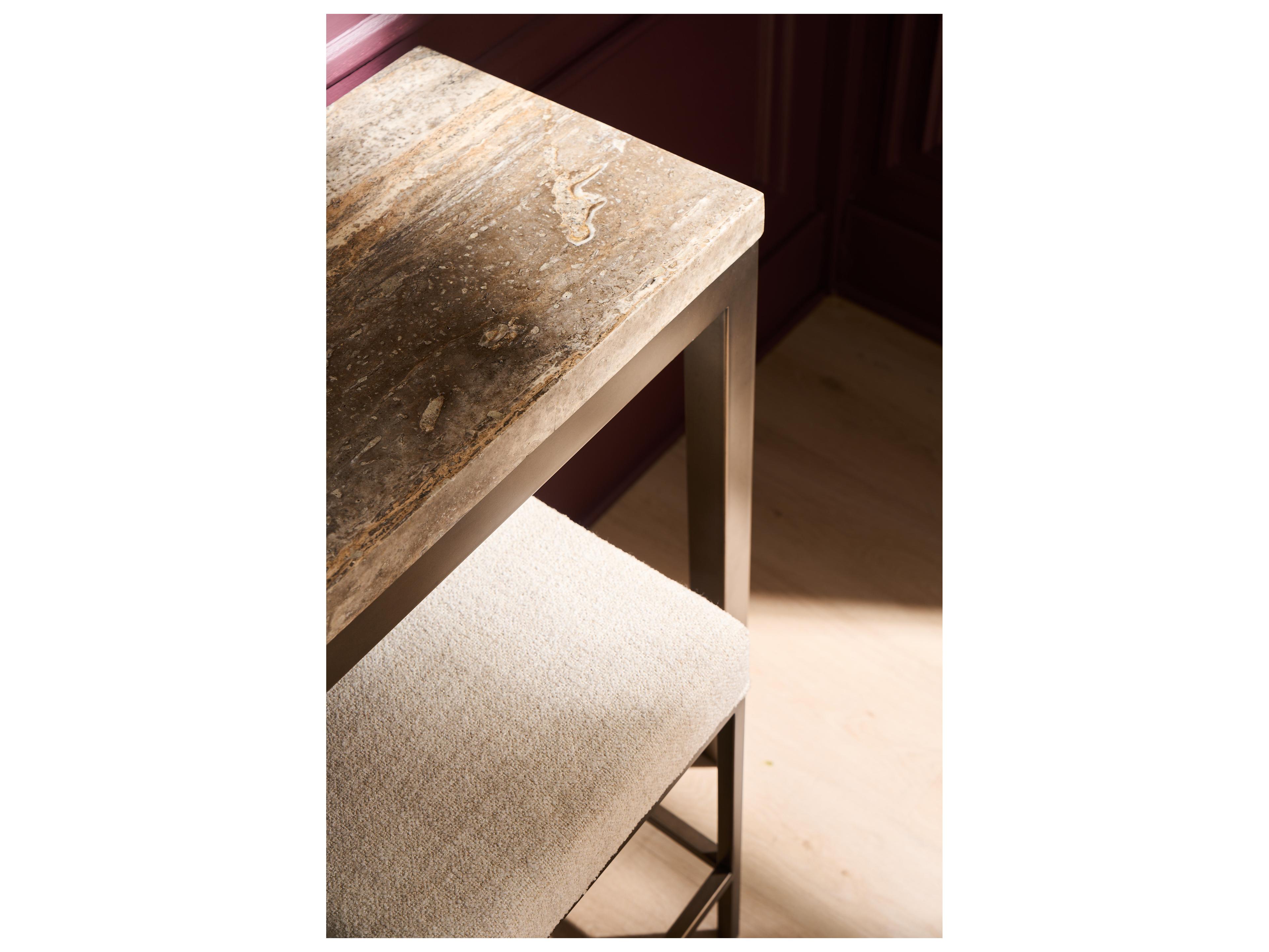 Universal Furniture Montclair Smioked Gold Upholstered Counter Stool