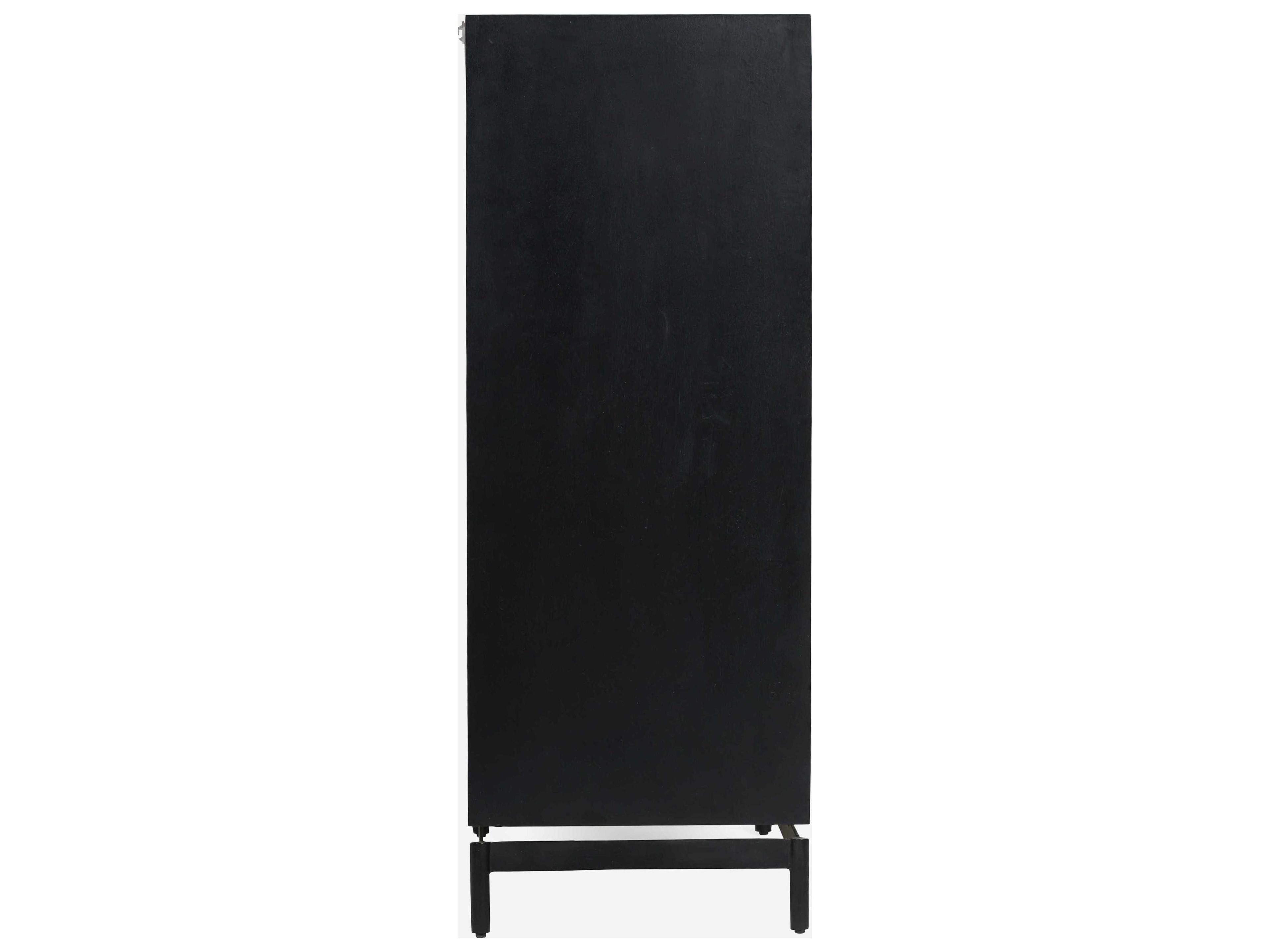 Union Home Louisiana Charcoal Black Hardwood Accent Cabinet