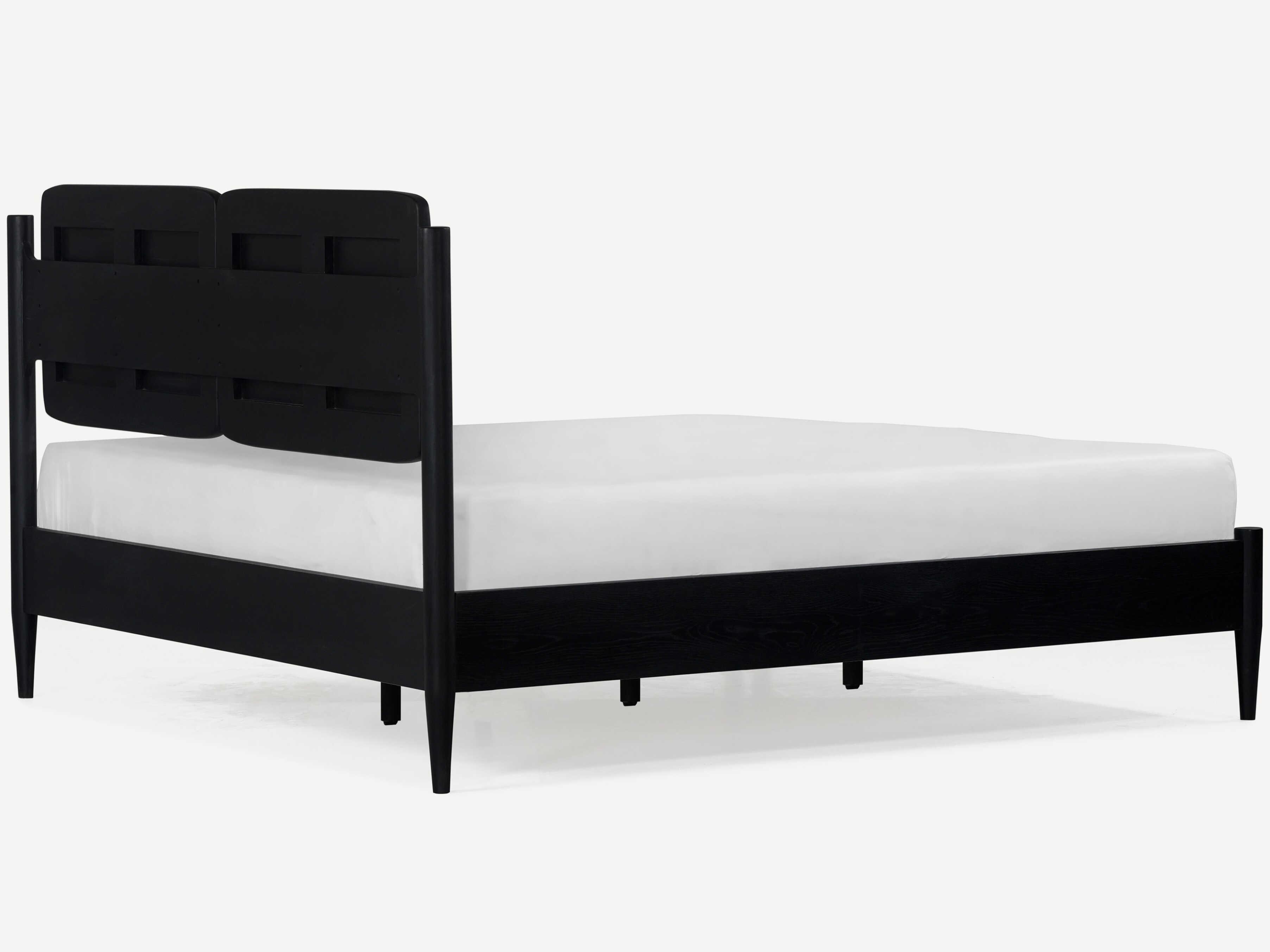 Union Home Daniel Charcoal Black Oak Wood King Platform Bed