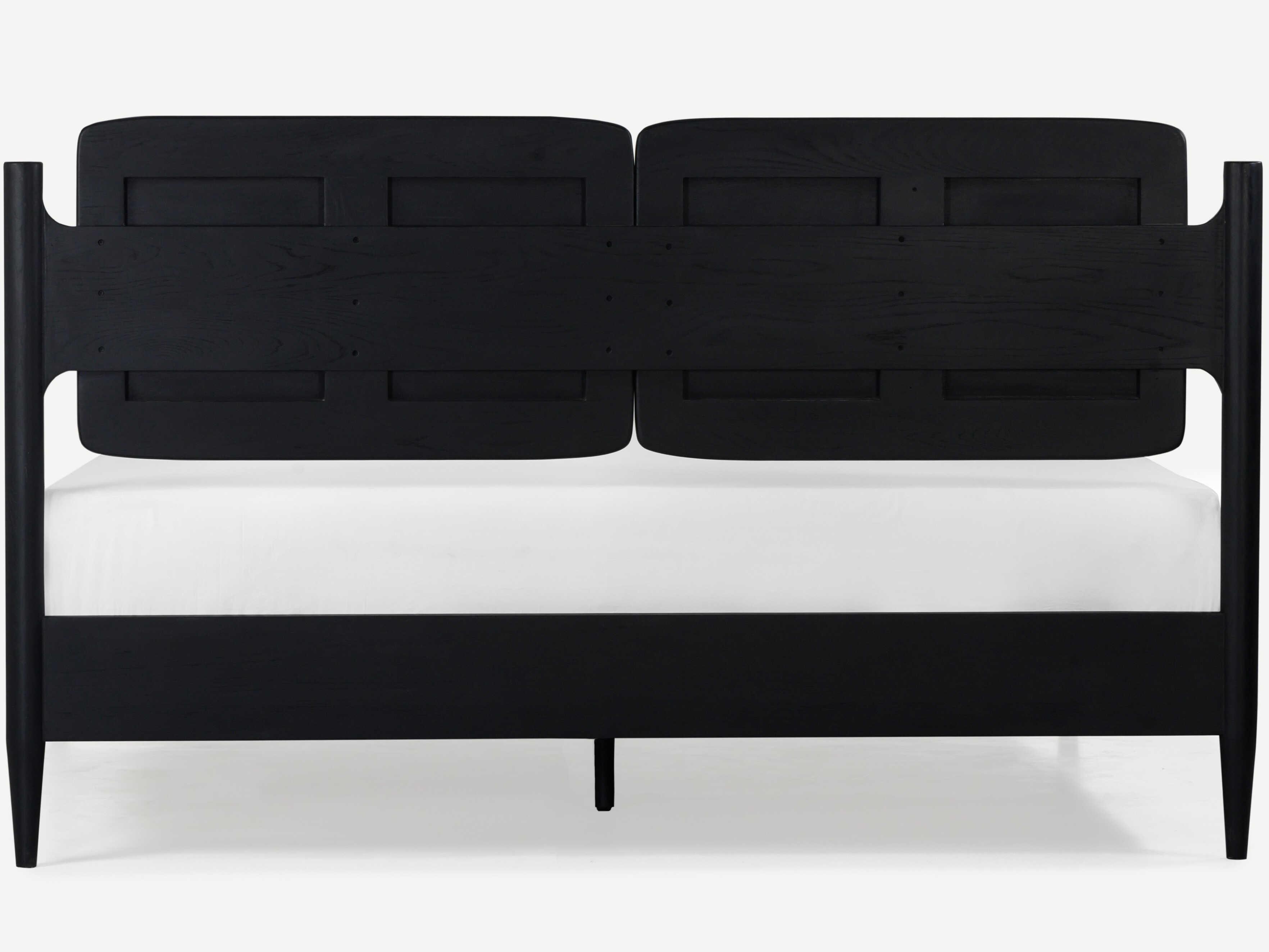 Union Home Daniel Charcoal Black Oak Wood King Platform Bed