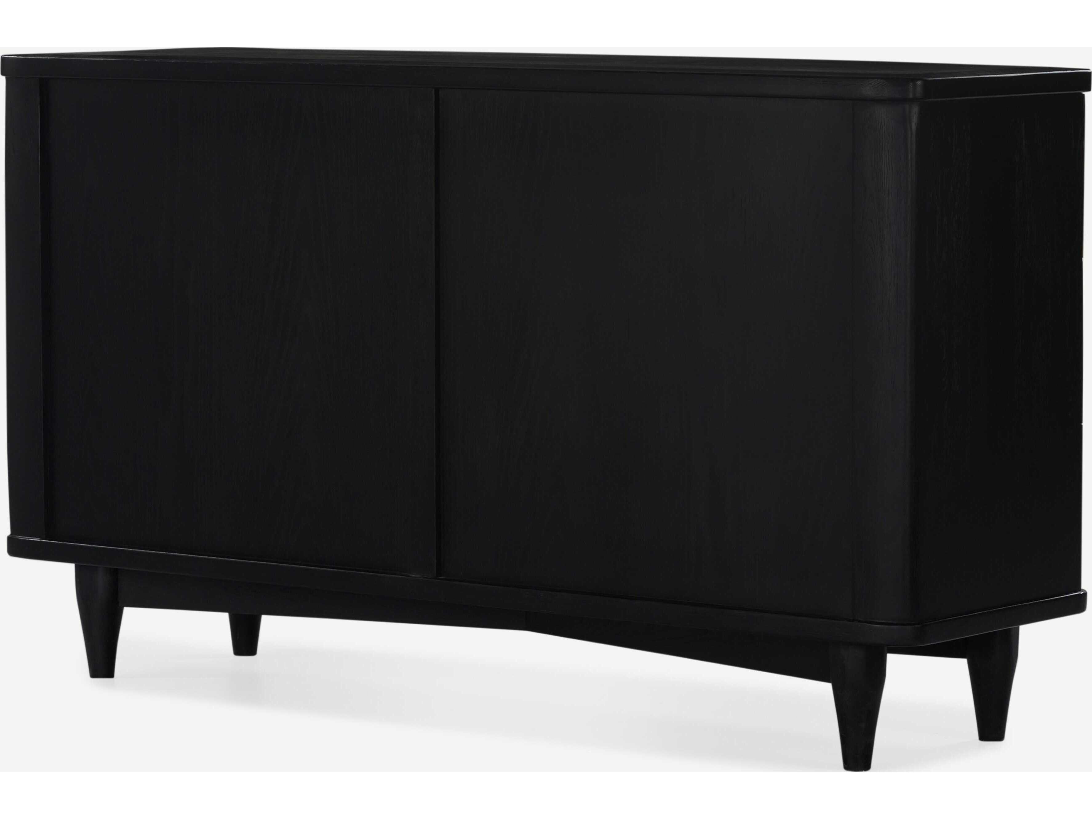 Union Home Daniel 6-Drawers Black Oak Wood Double Dresser