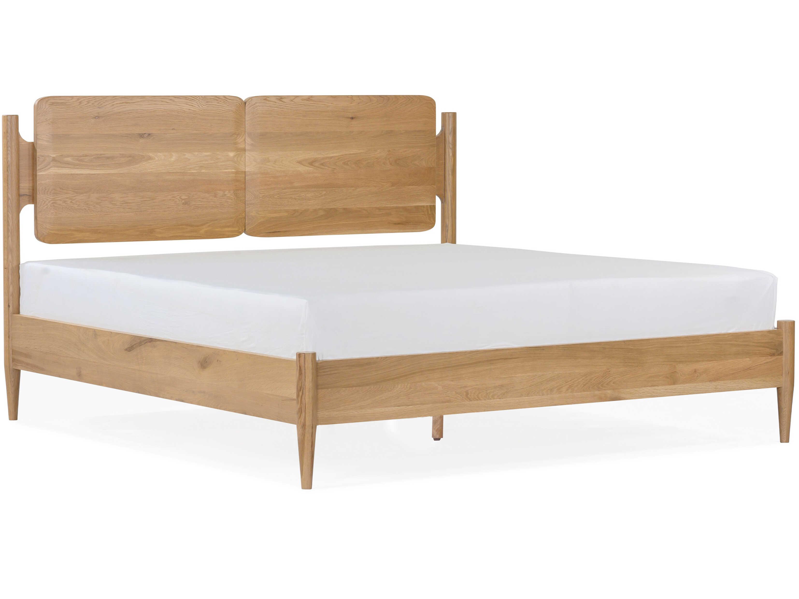 Union Home Daniel Natural Oak Wood Queen Platform Bed