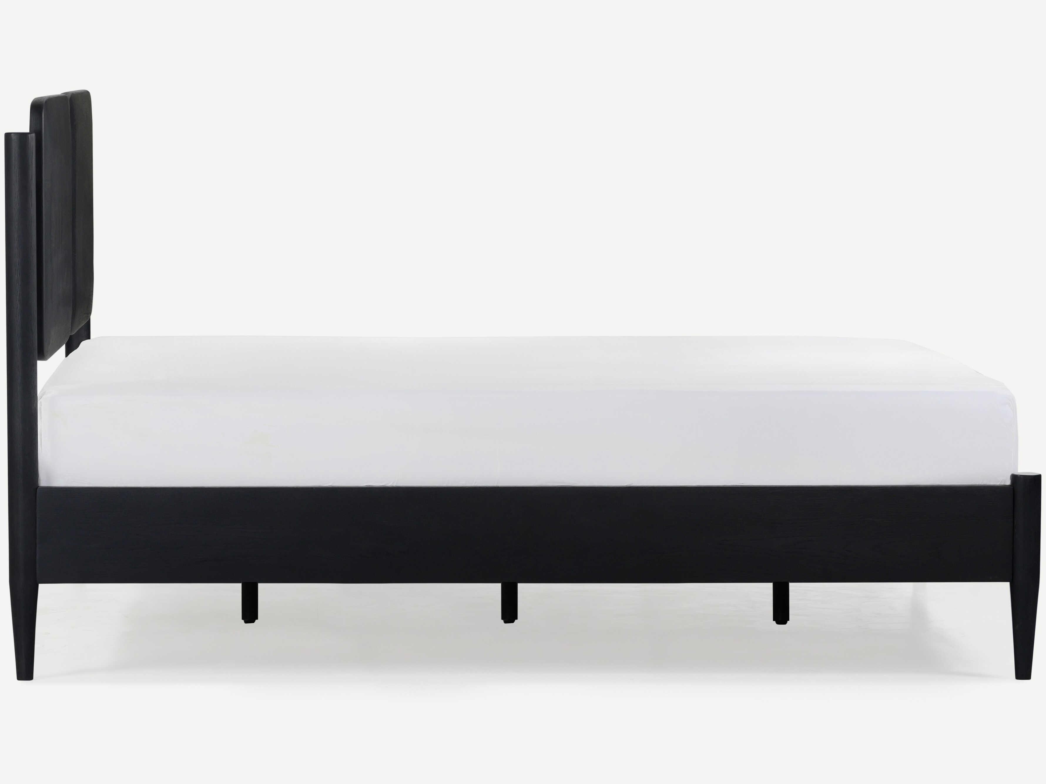 Union Home Daniel Charcoal Black Oak Wood Queen Platform Bed