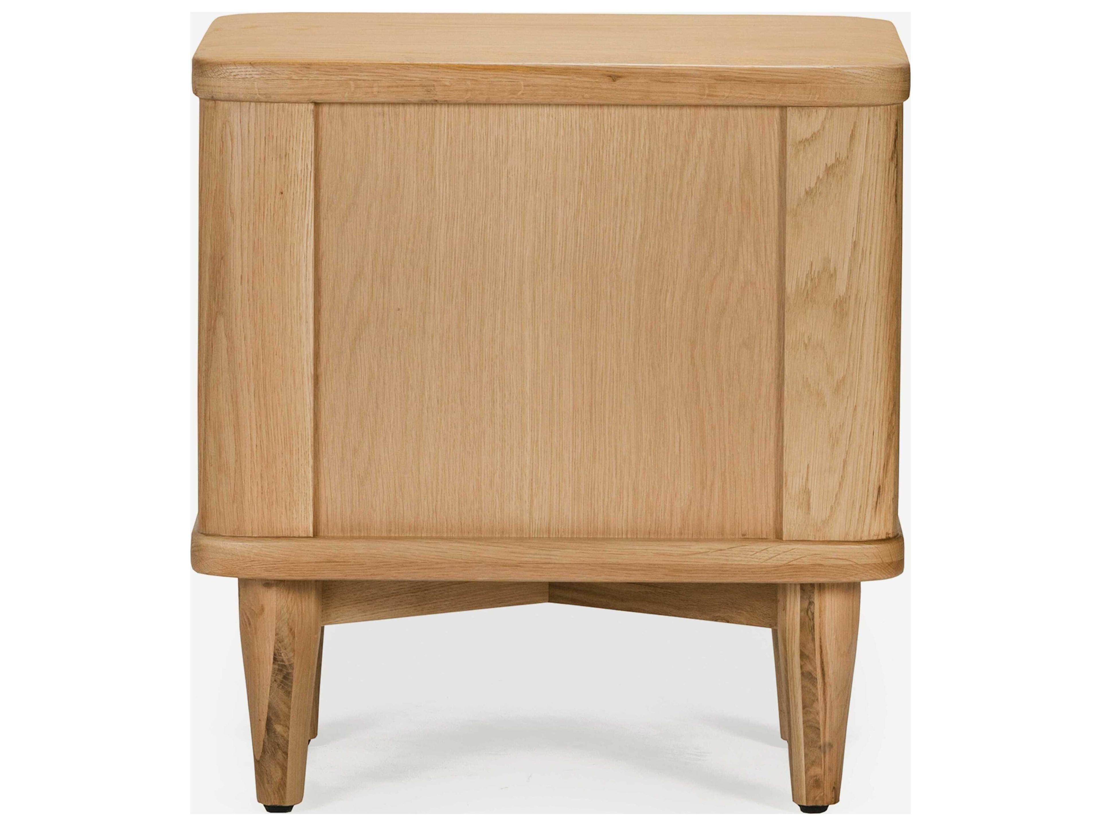 Union Home Daniel 2-Drawers Oak Wood Nightstand