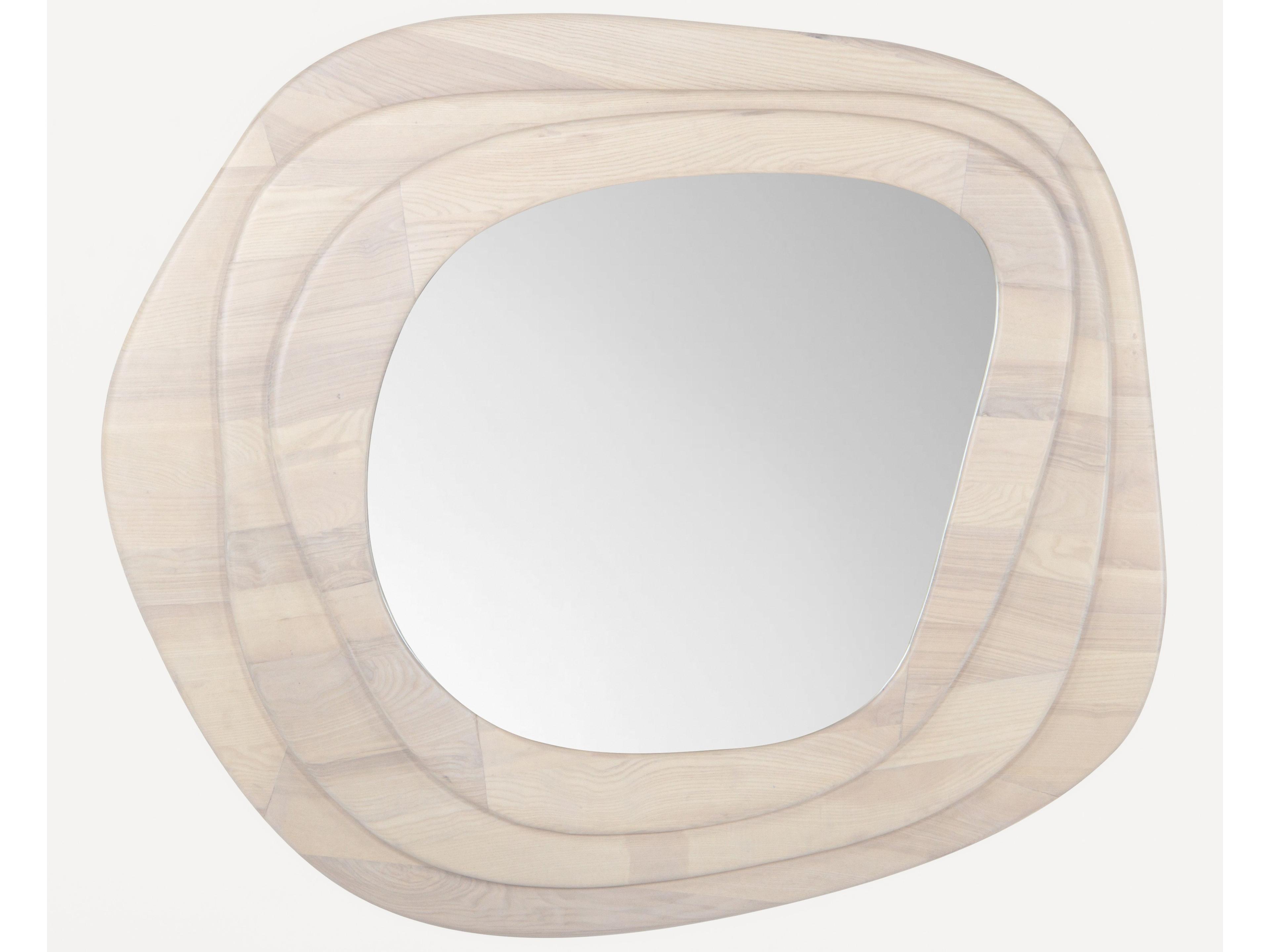 Union Home Layered White Oil Wall Mirror