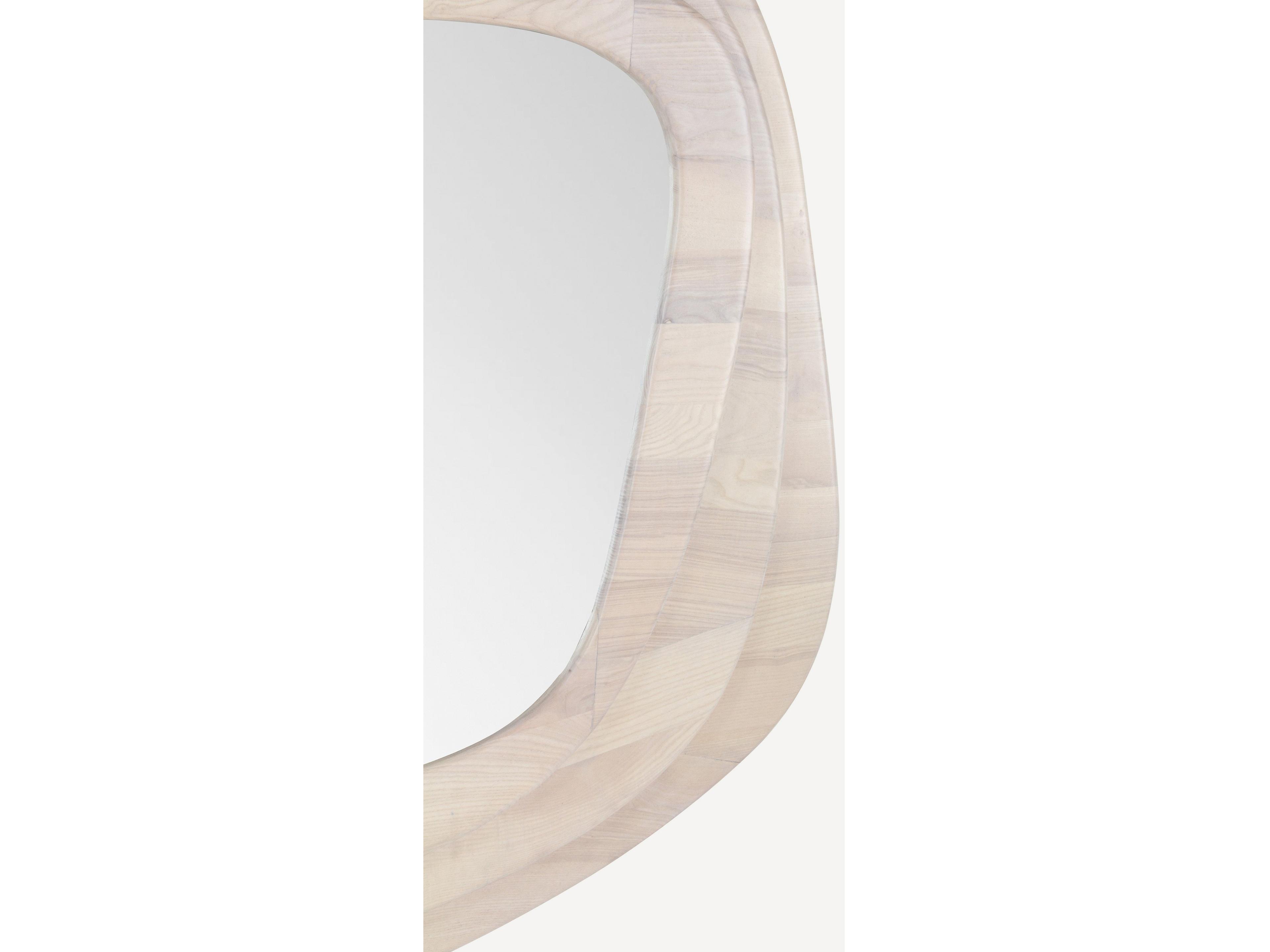 Union Home Layered White Oil Wall Mirror