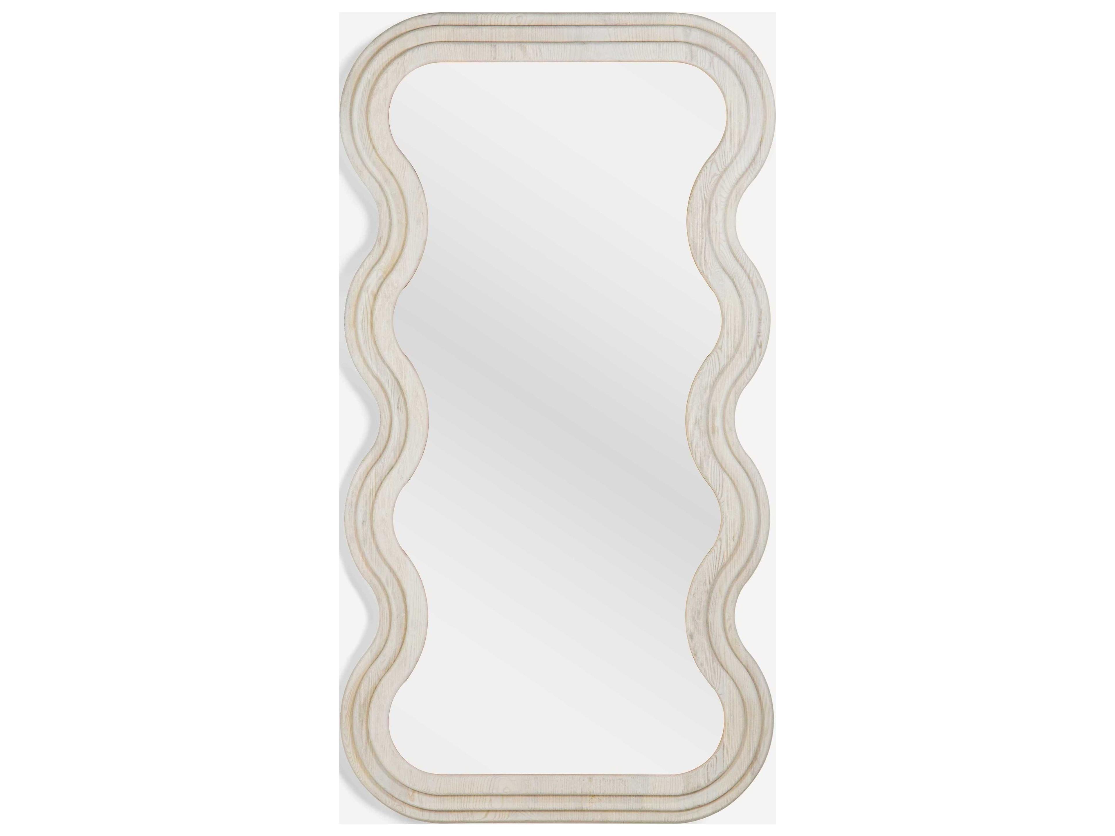 Union Home Swirl White Oil Floor Mirror