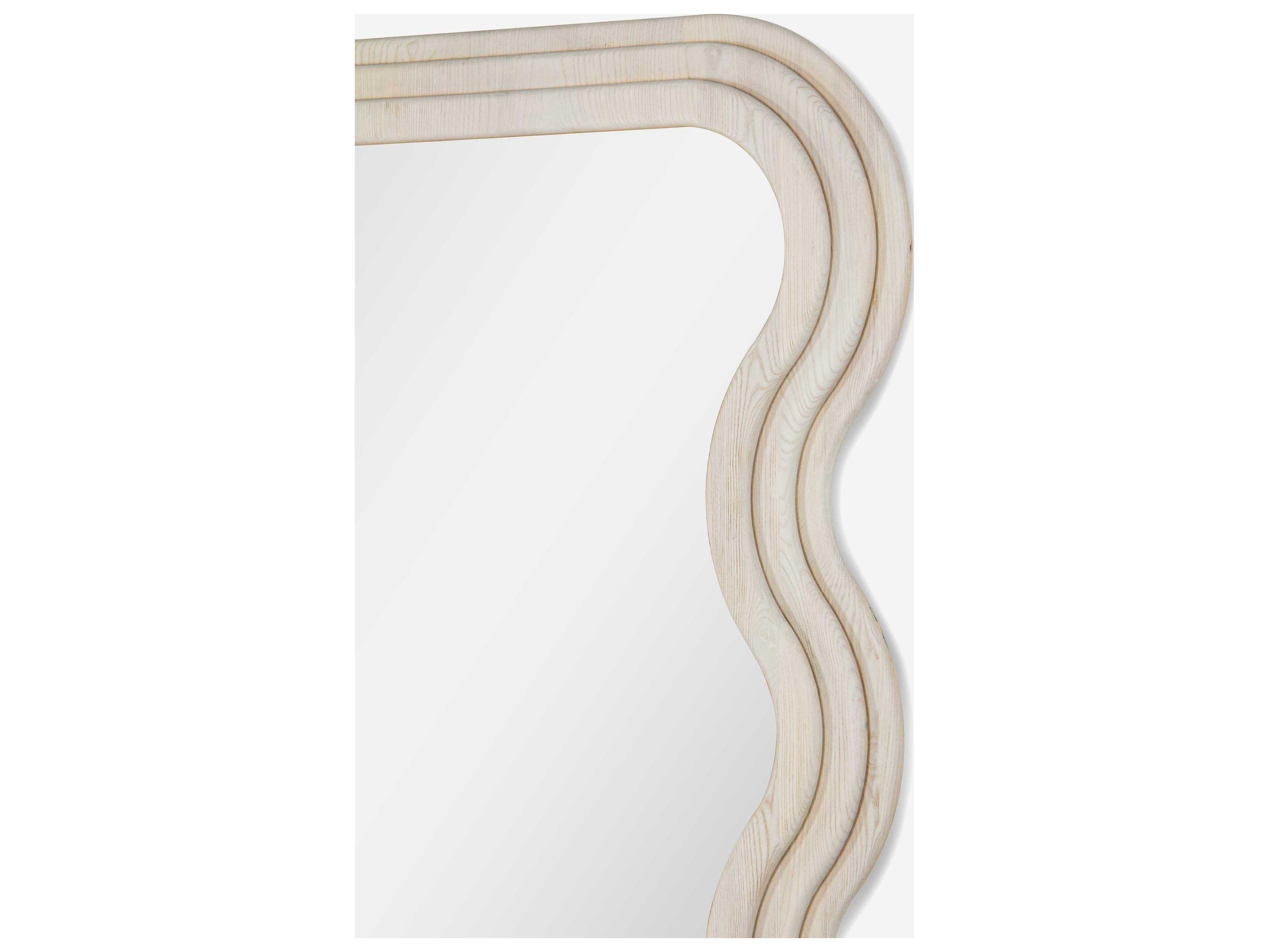 Union Home Swirl White Oil Floor Mirror