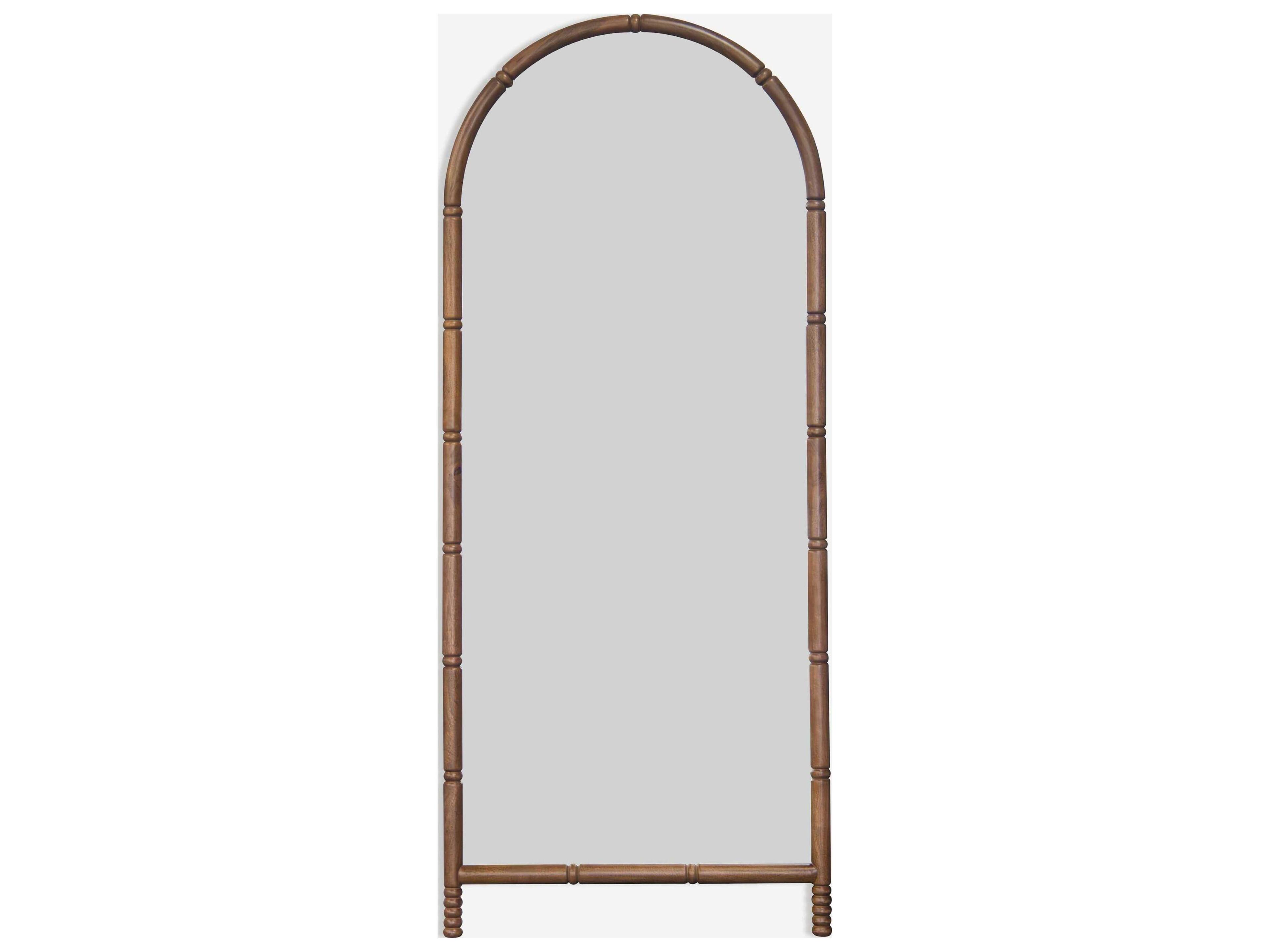 Union Home Molly Light Walnut Floor Mirror