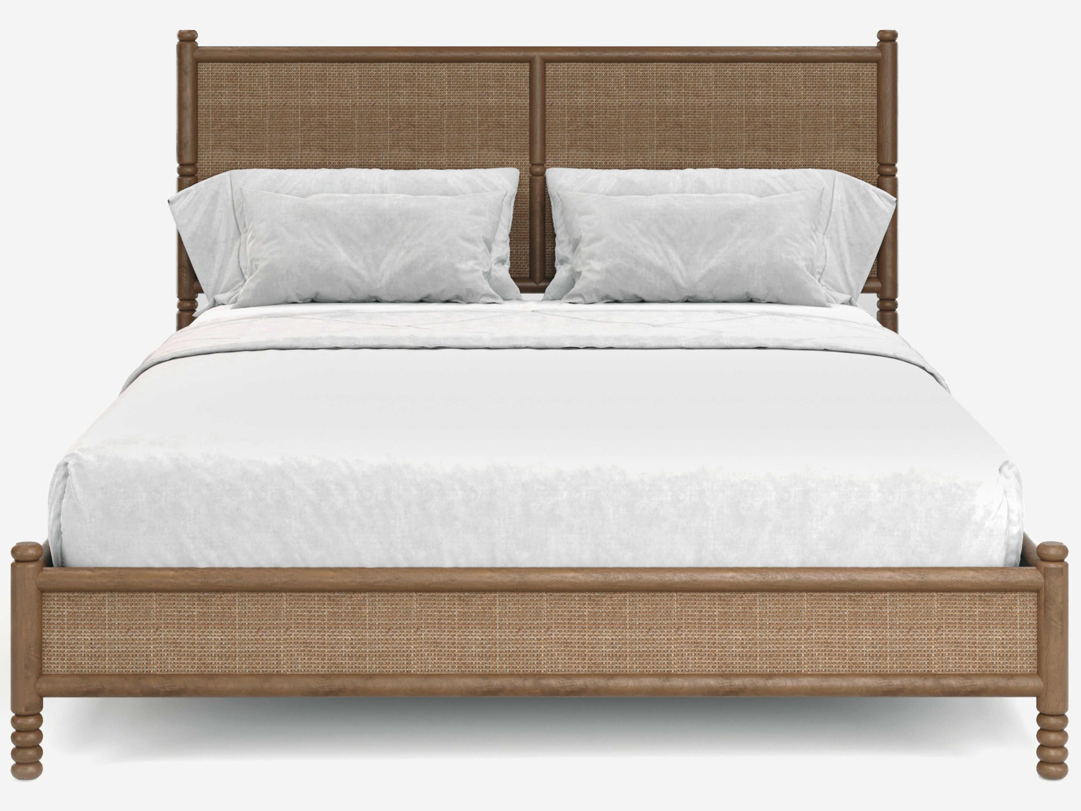 Union Home Molly Porto Dark Brown Acacia Wood Queen Platform Bed