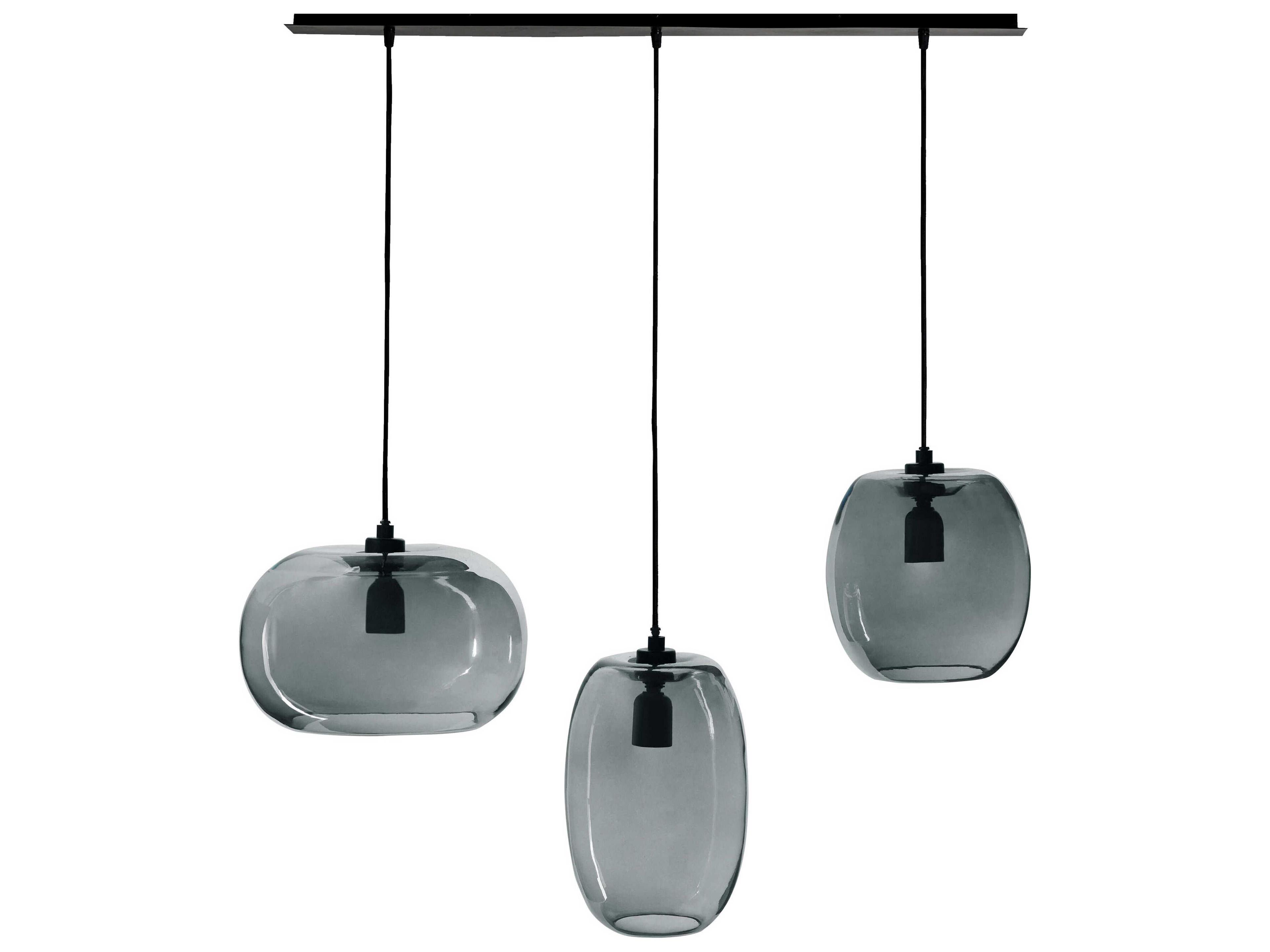 Union Home Emboss Grey Black Powder Coat Island Pendant