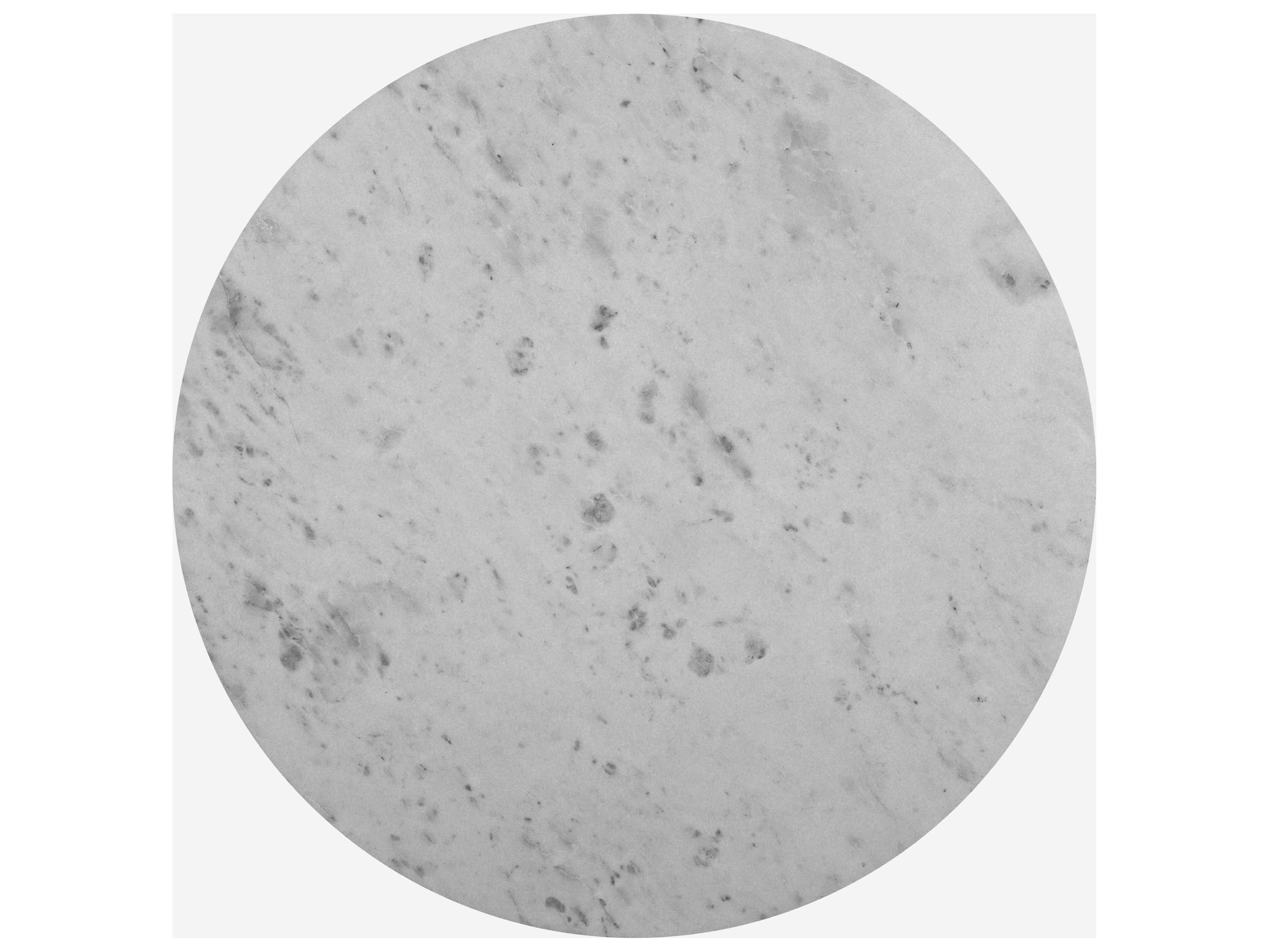 Union Home Shorefront Round Marble Antique Brass Dining Table