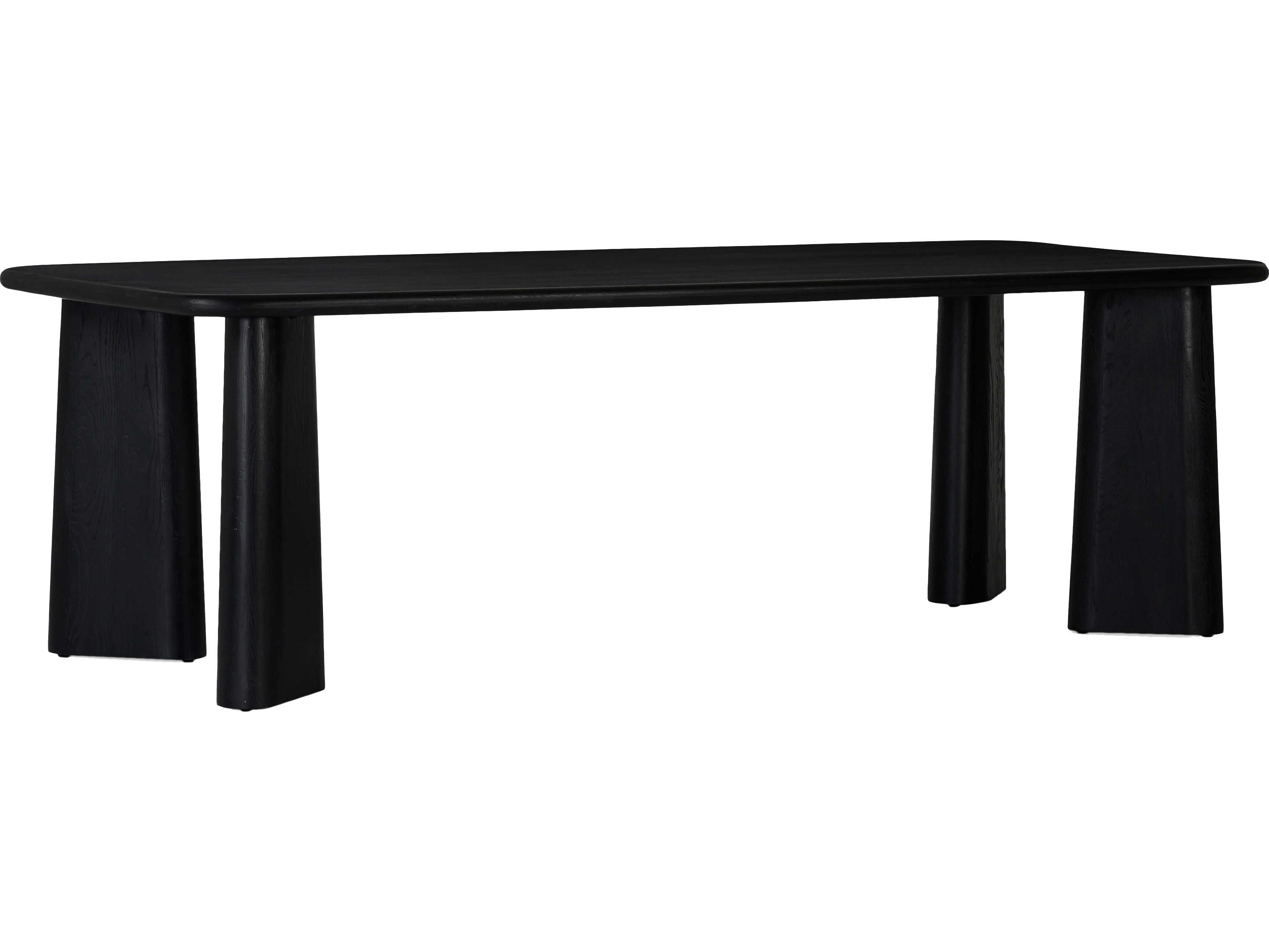 Union Home Laurel Rectangular Wood Charcoal Dining Table