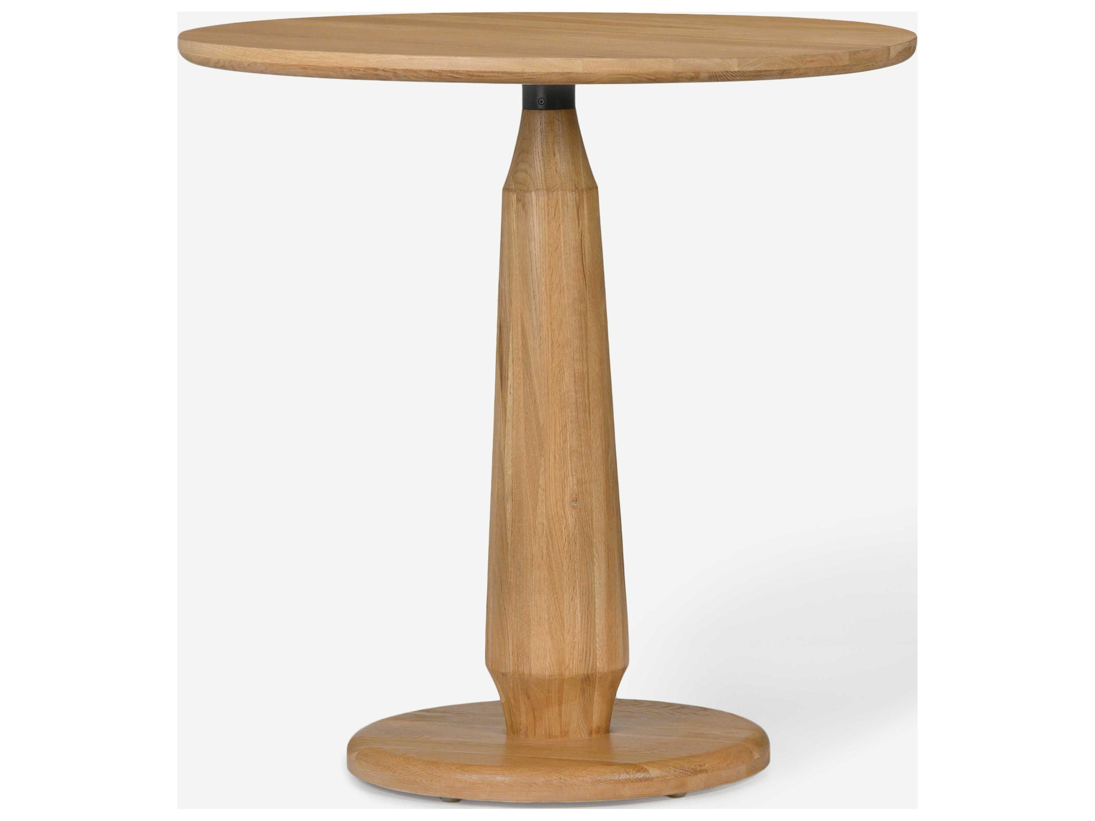 Union Home Dowel Round Wood Natural Dining Table