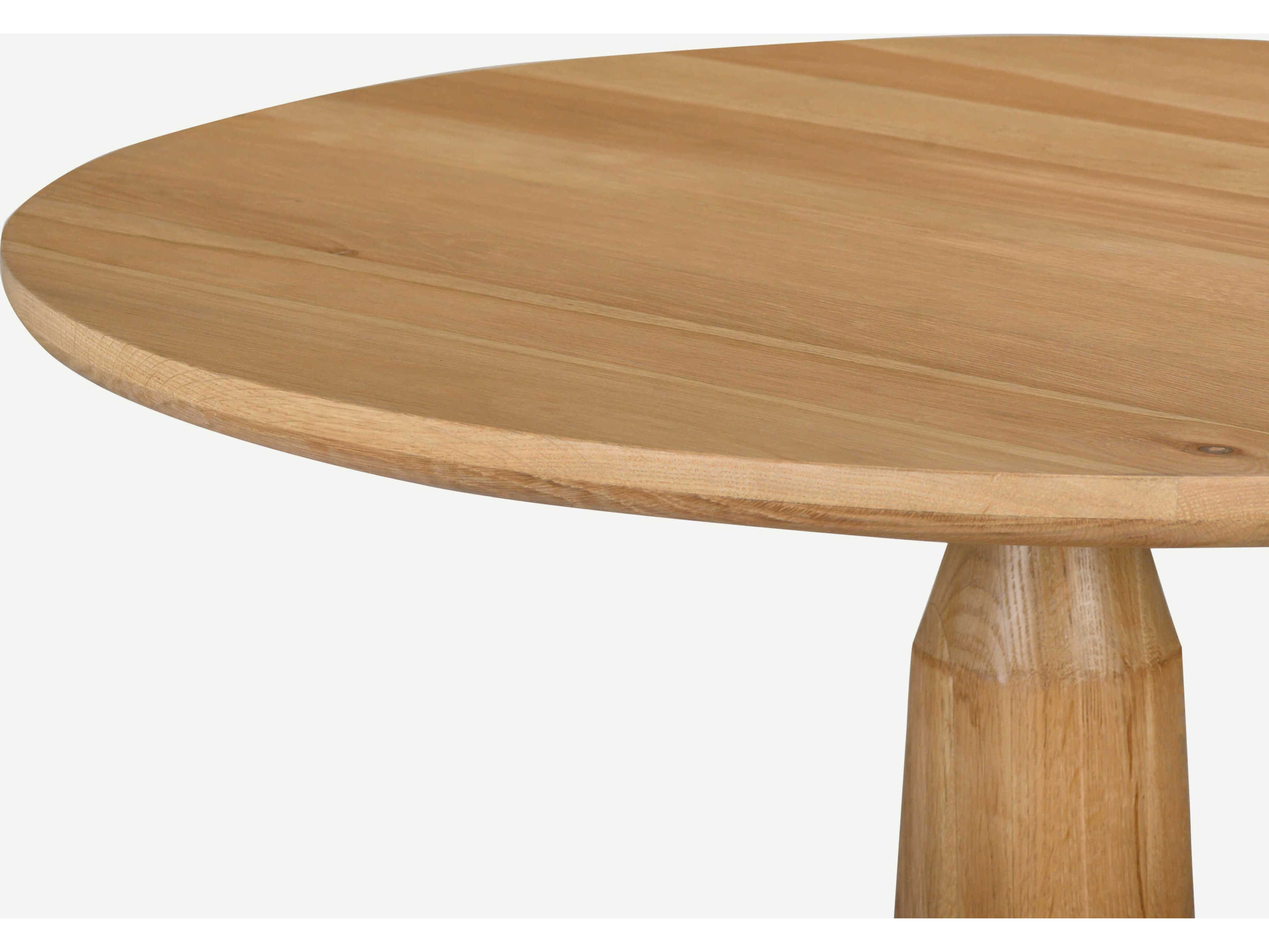 Union Home Dowel Round Wood Natural Dining Table