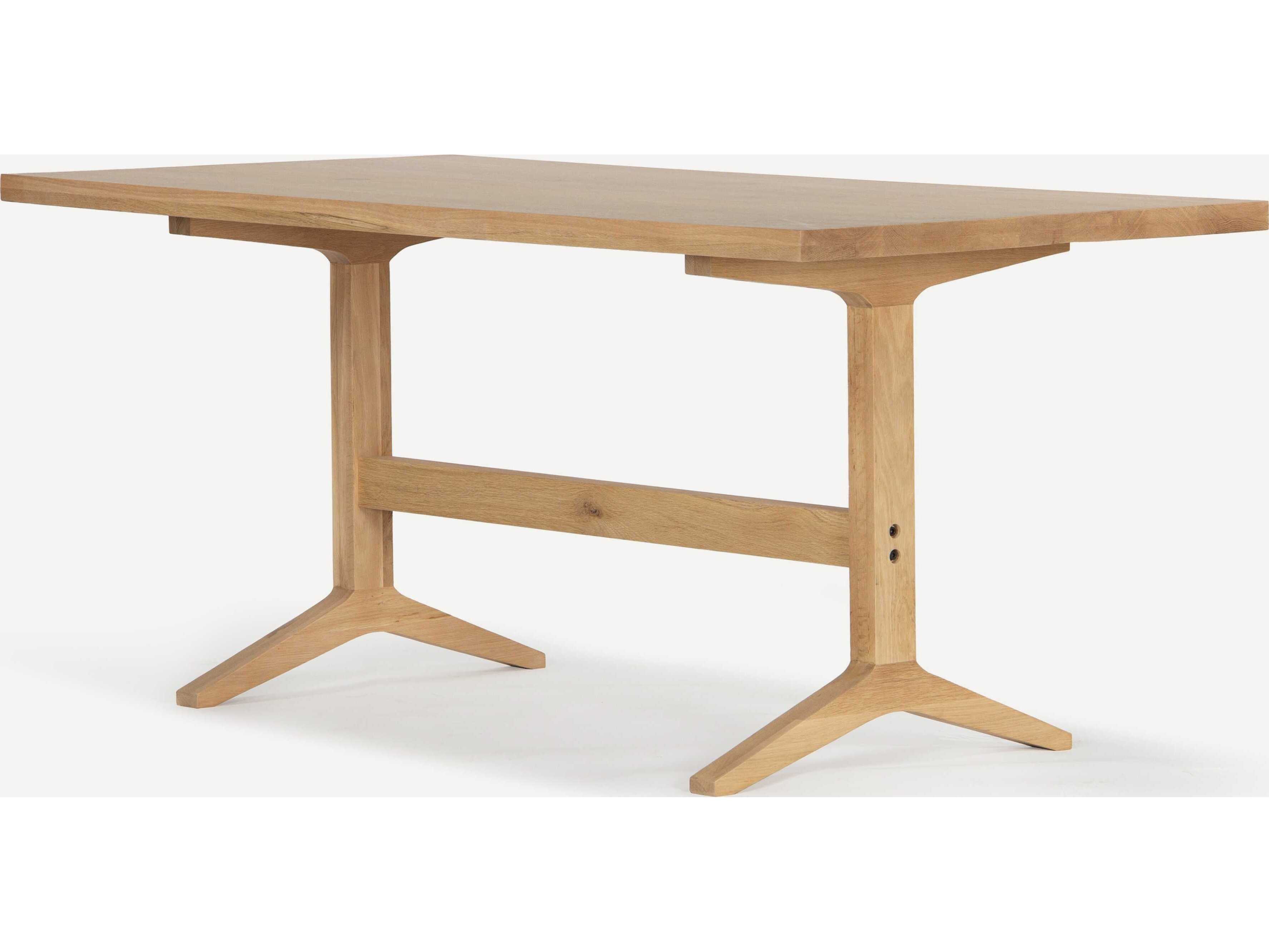 Union Home Denver Rectangular Wood Natural Dining Table