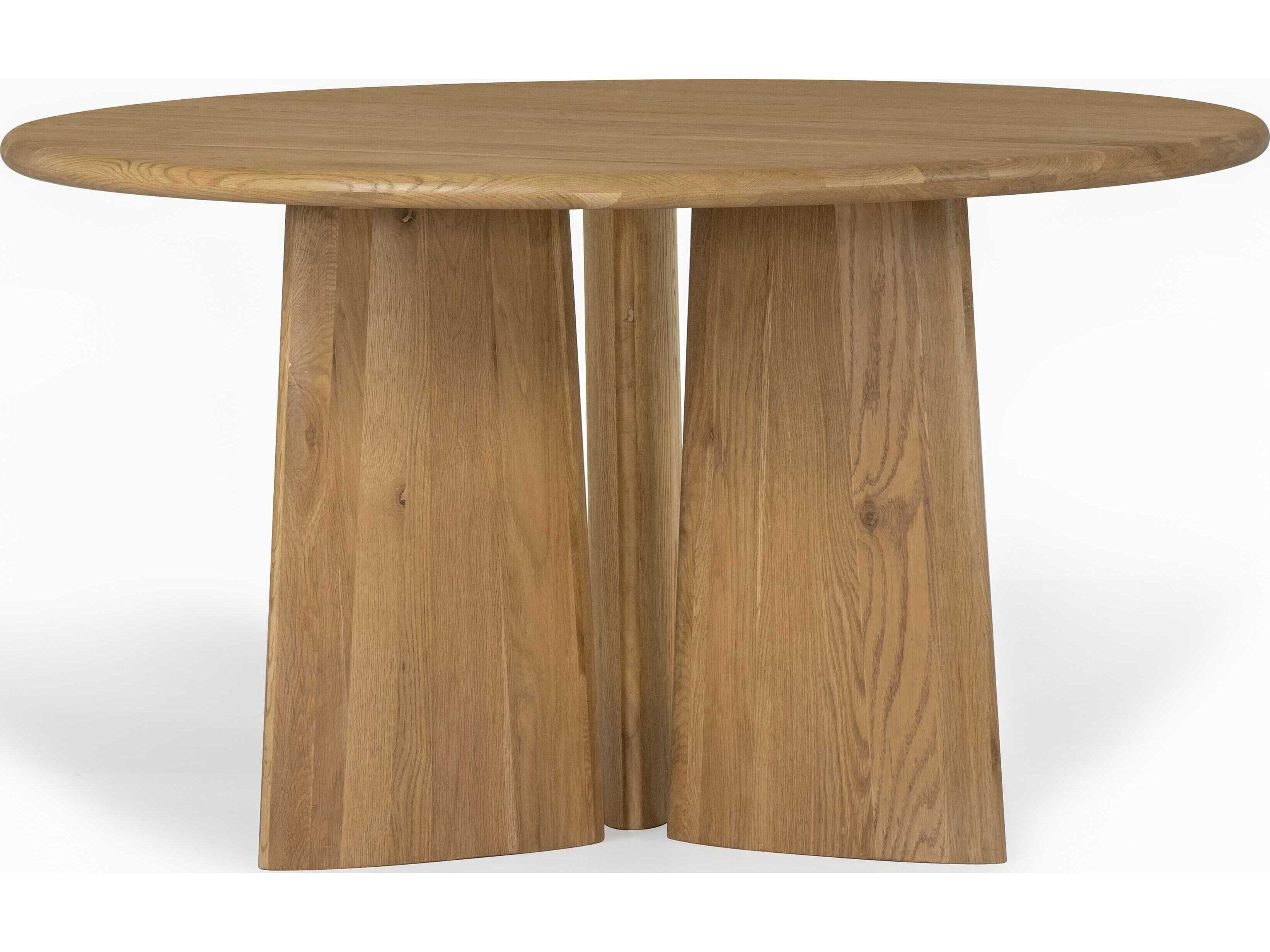Union Home Laurel Round Wood Natural Dining Table