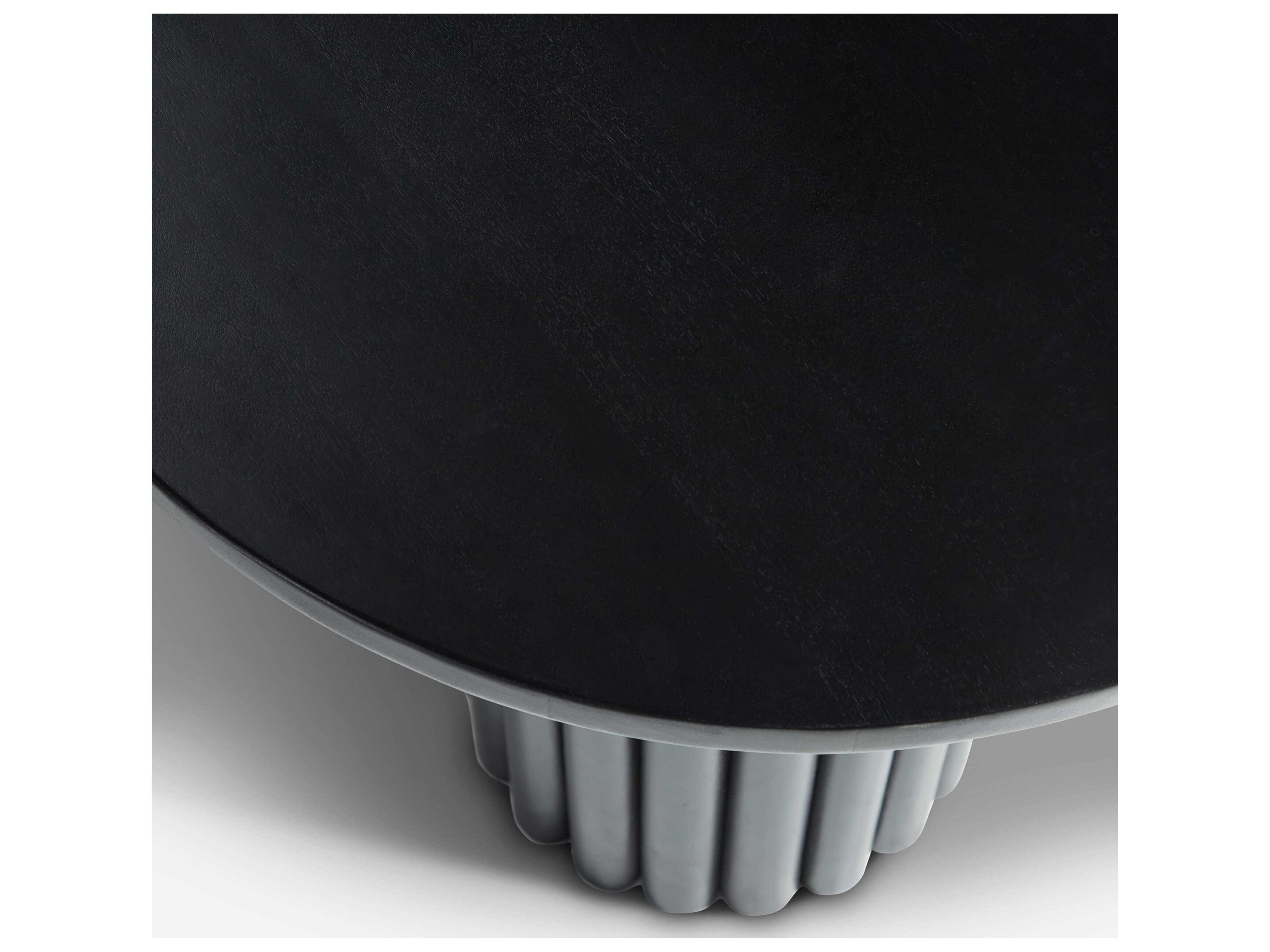 Union Home Lyla Charcoal Round Wood Bar Table