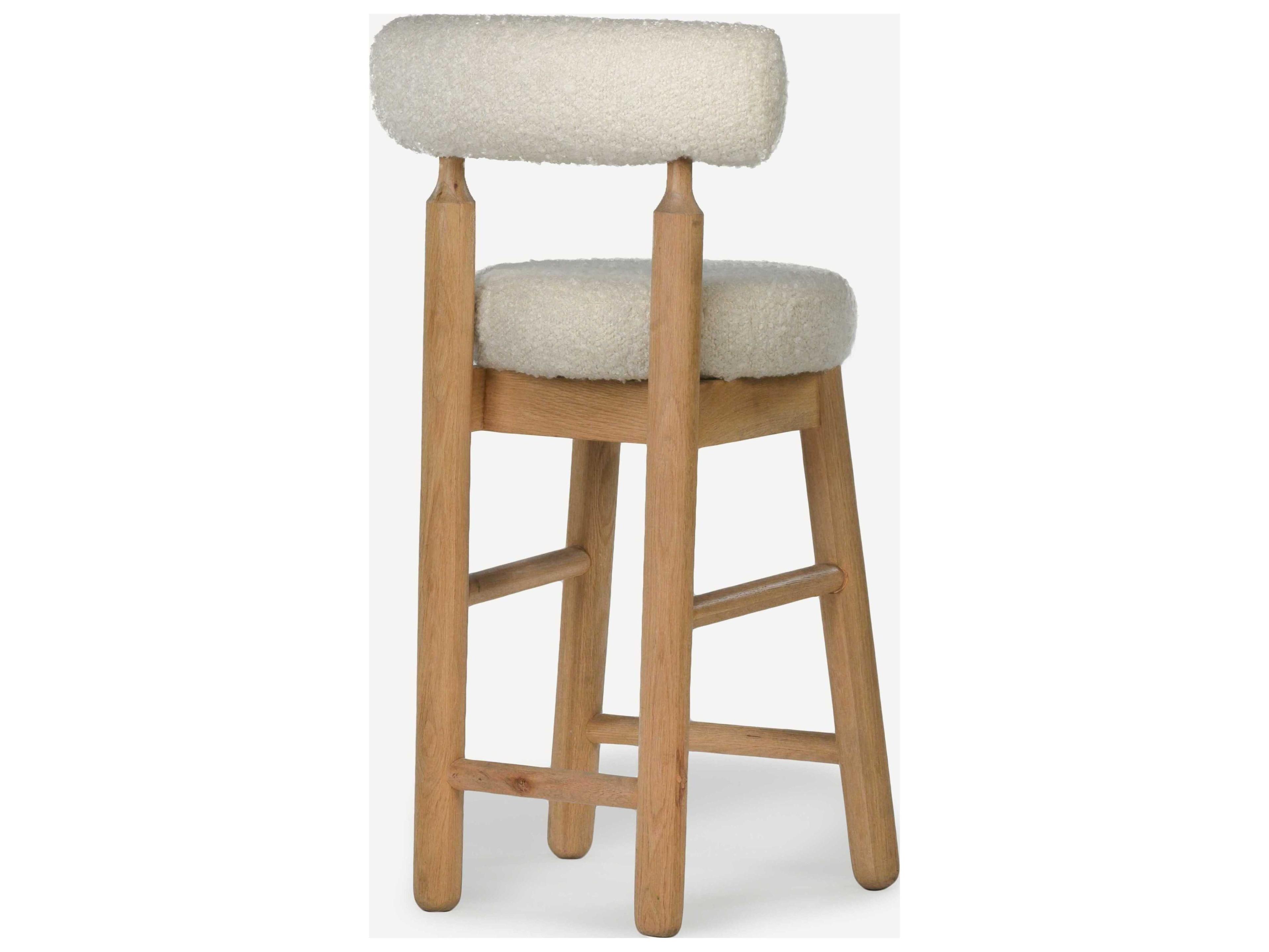 Union Home Centro Natural Upholstered Oak Wood Counter Stool