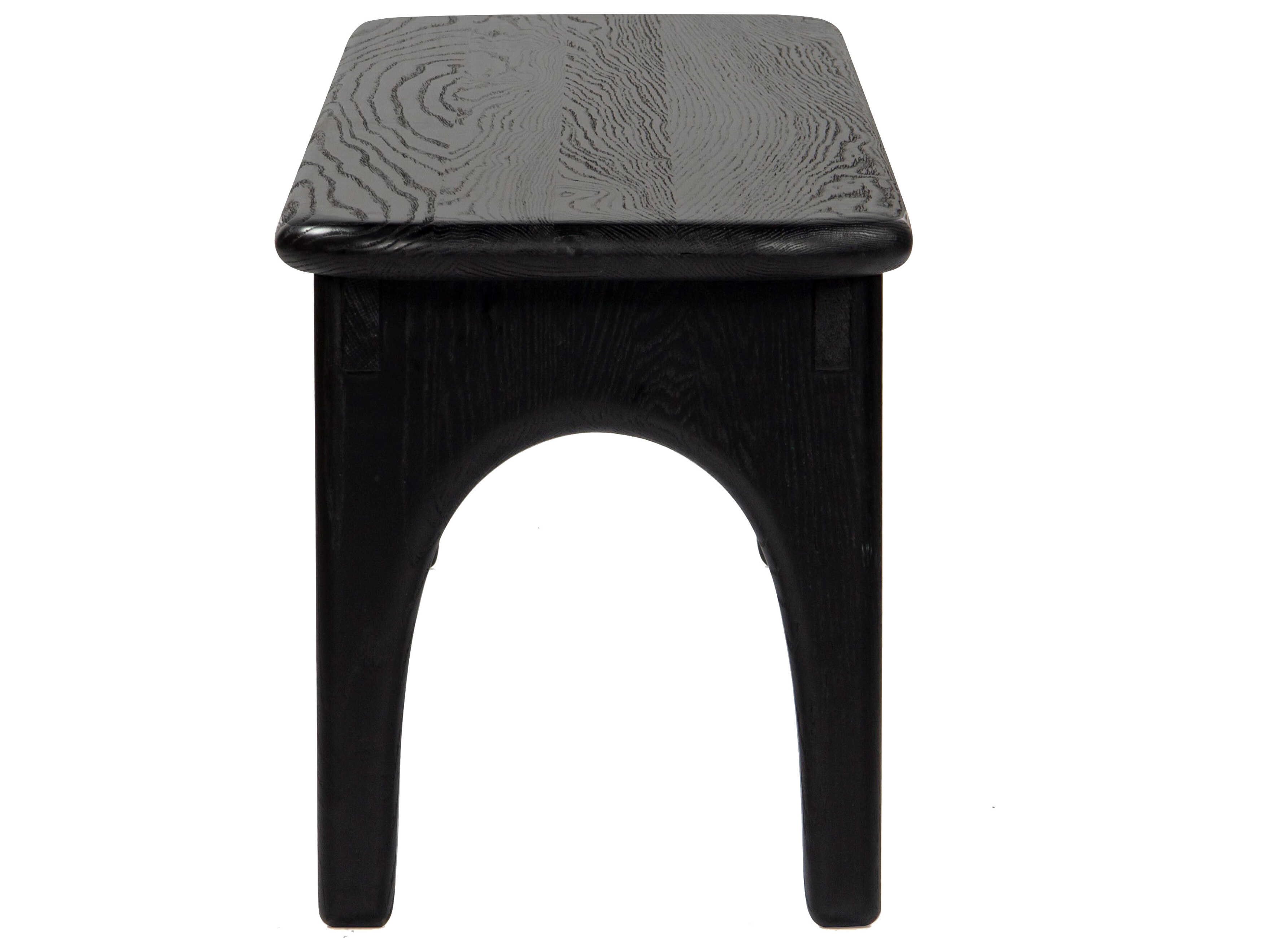 Union Home Luna Charcoal Black Accent Bench