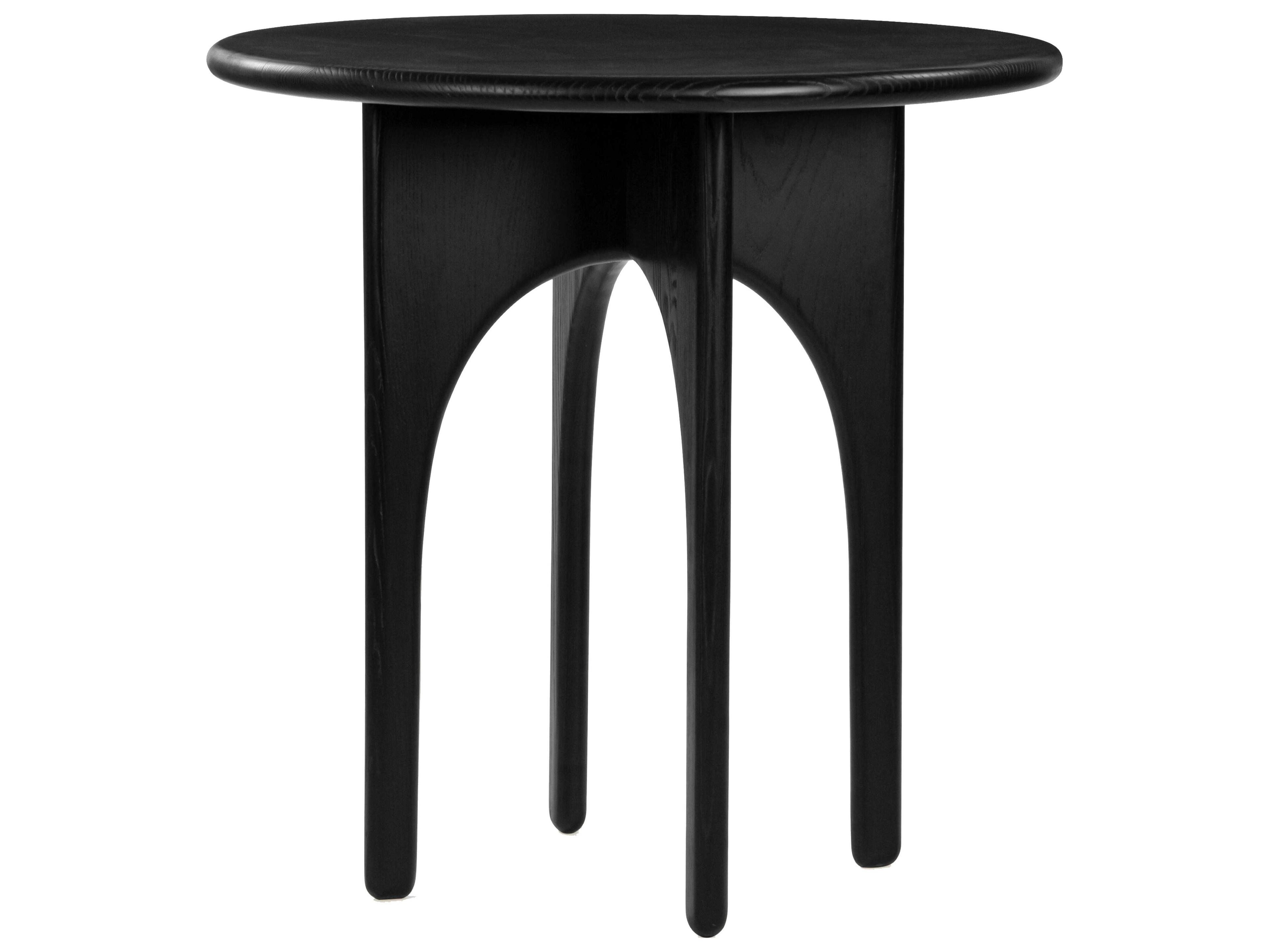 Union Home Luna Round Wood Charcoal Dining Table