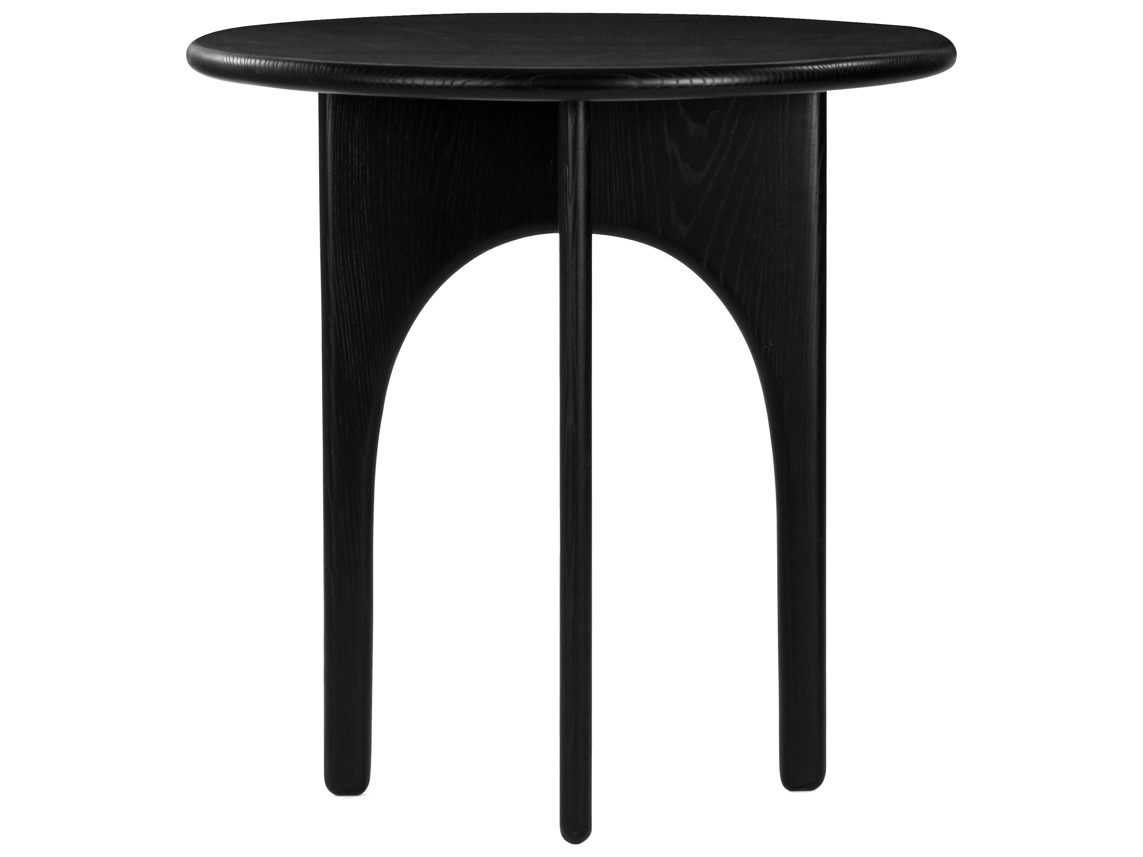 Union Home Luna Round Wood Charcoal Dining Table