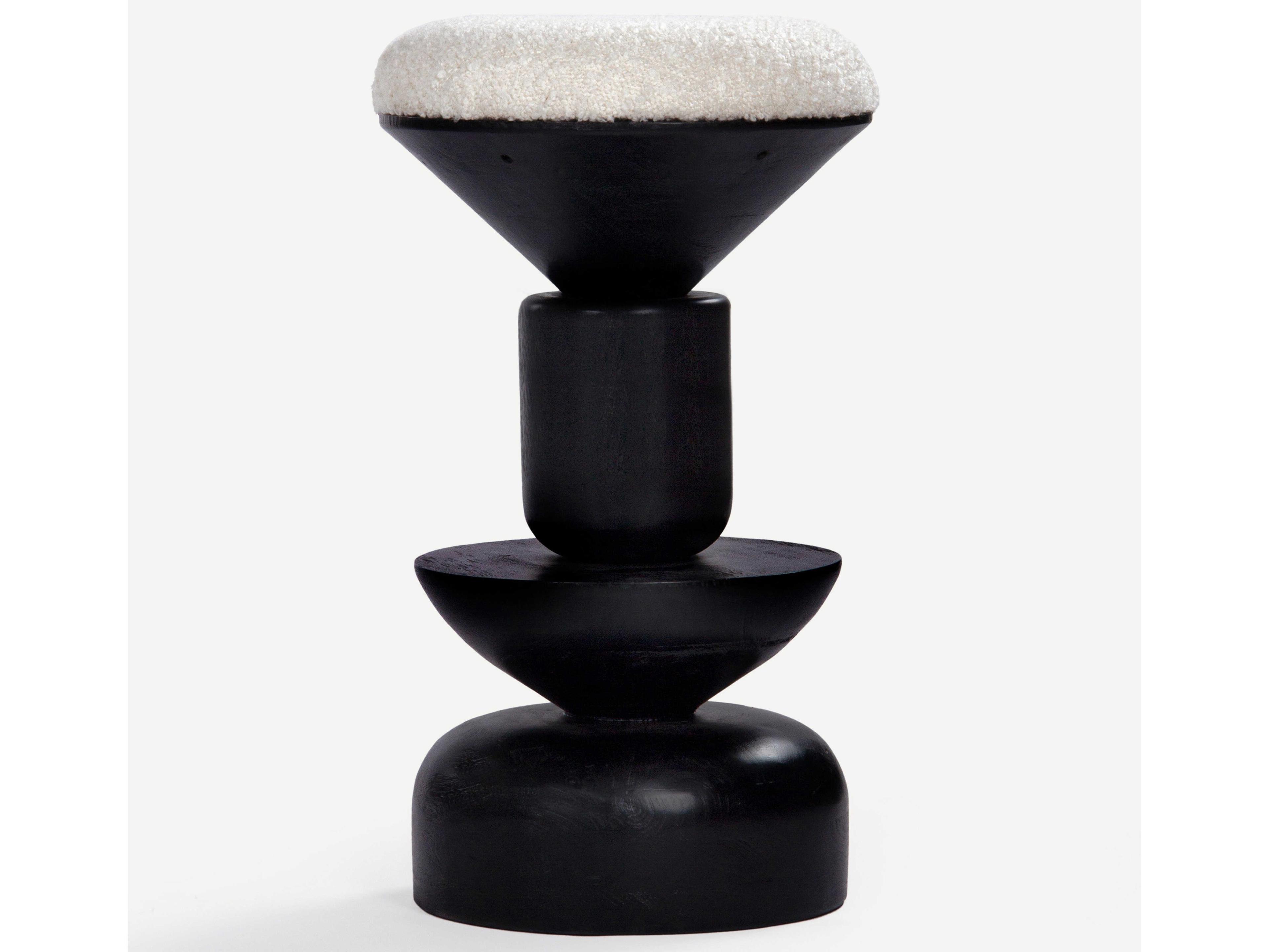 Union Home Kebab Charcoal Upholstered Hardwood Counter Stool