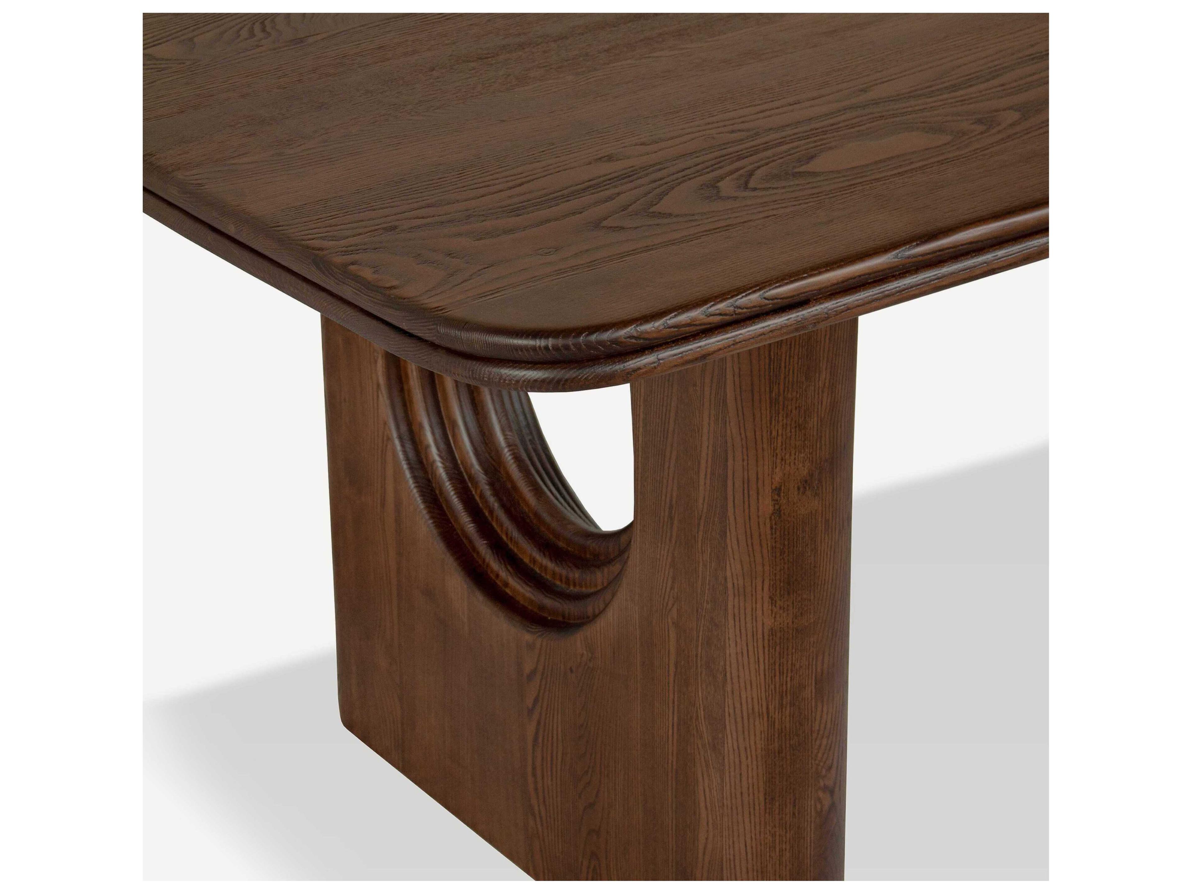 Union Home Layered Rectangular Wood Brown Dining Table