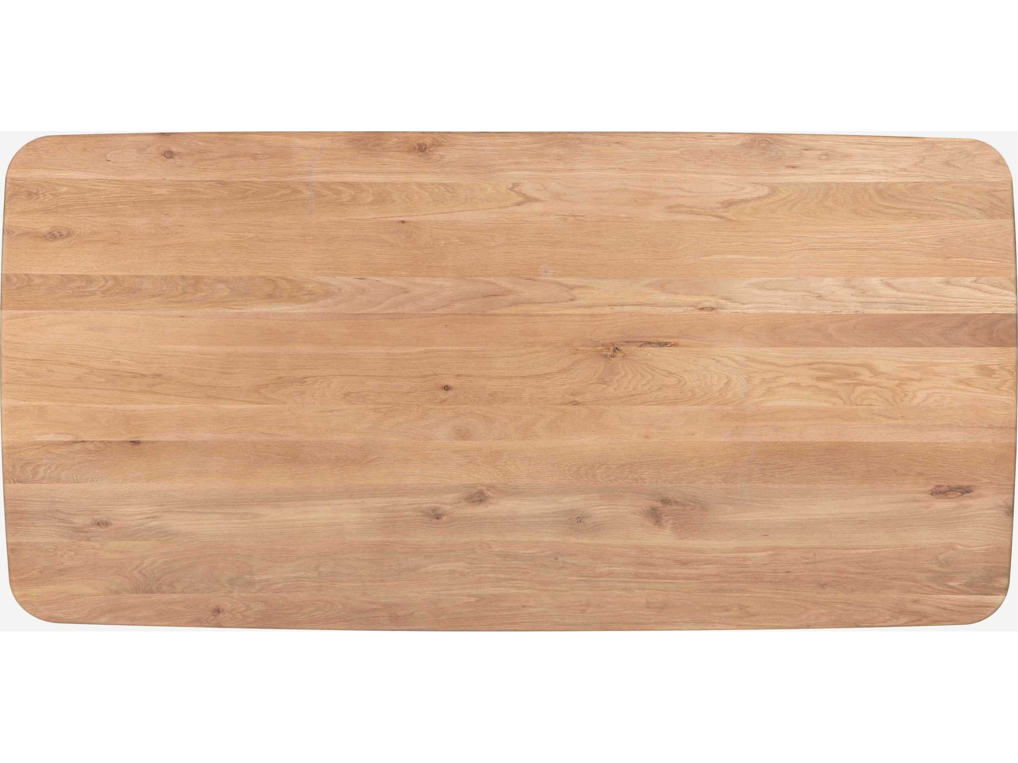 Union Home Layered Rectangular Wood Natural Dining Table