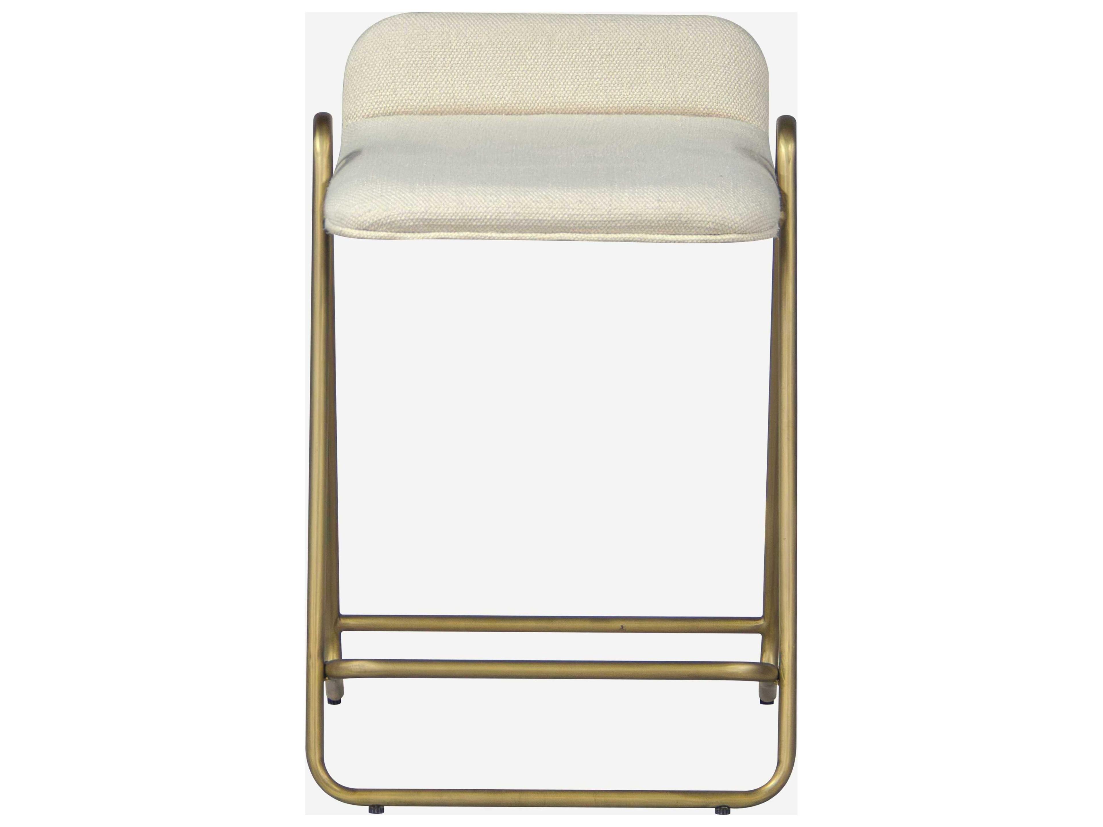 Union Home Corsica Antique Brass Upholstered Counter Stool