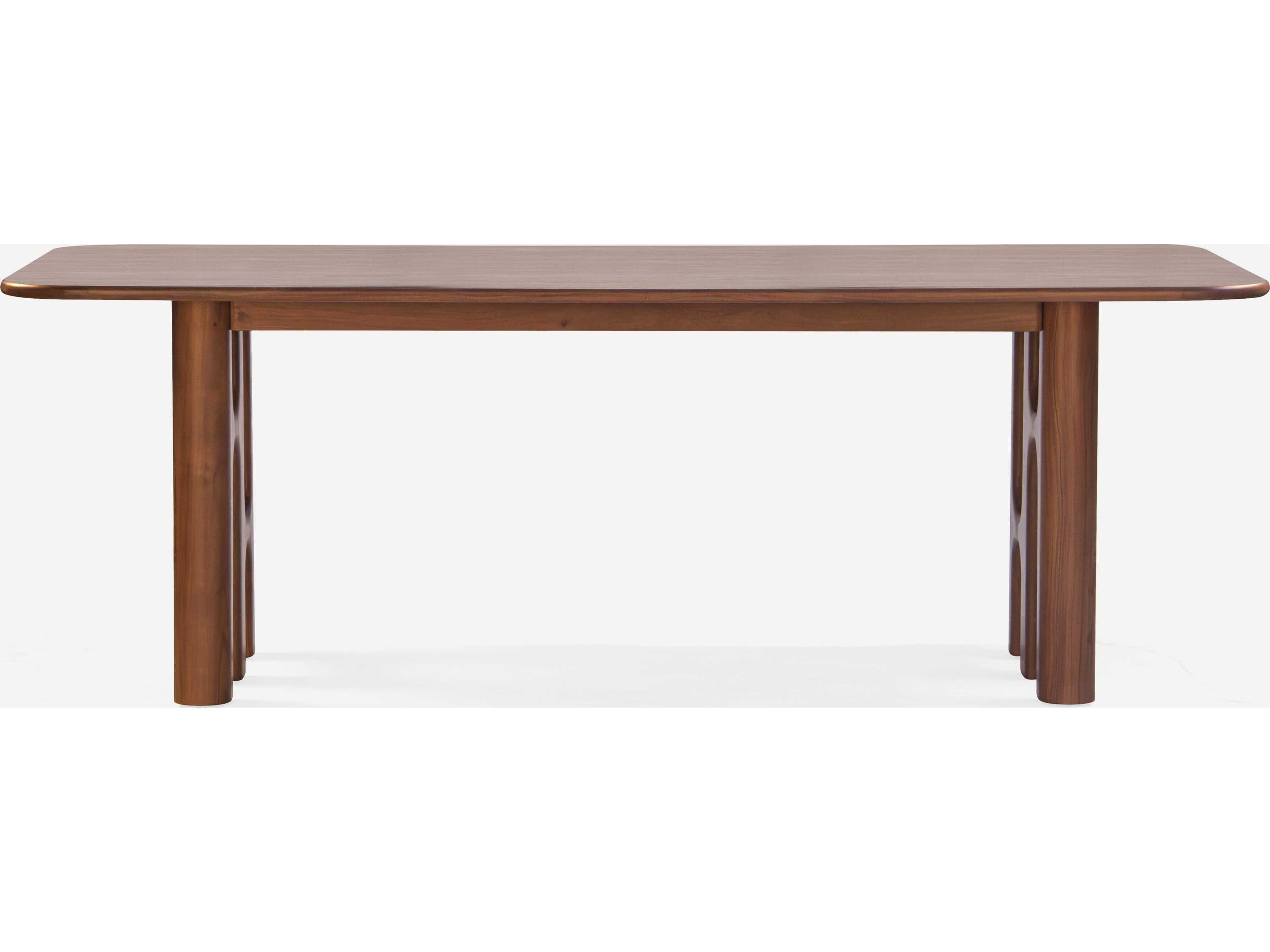 Union Home Grotto Rectangular Wood Light Walnut Dining Table