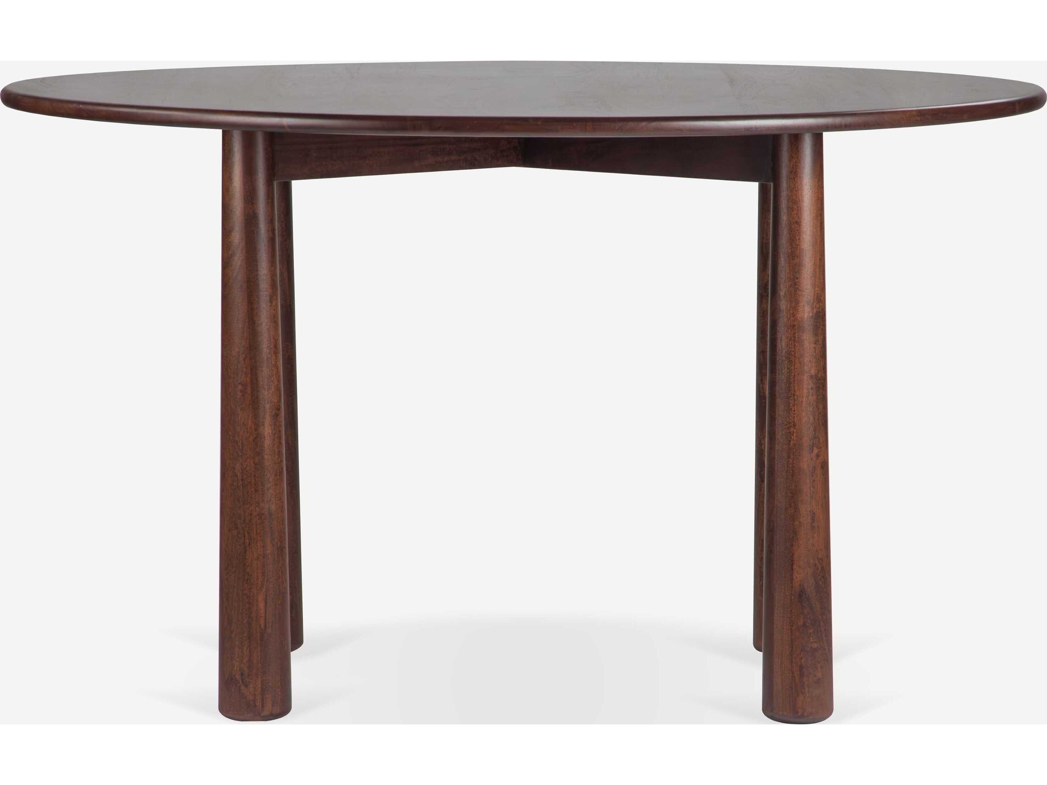 Union Home Cece Round Wood Porto Dark Dining Table