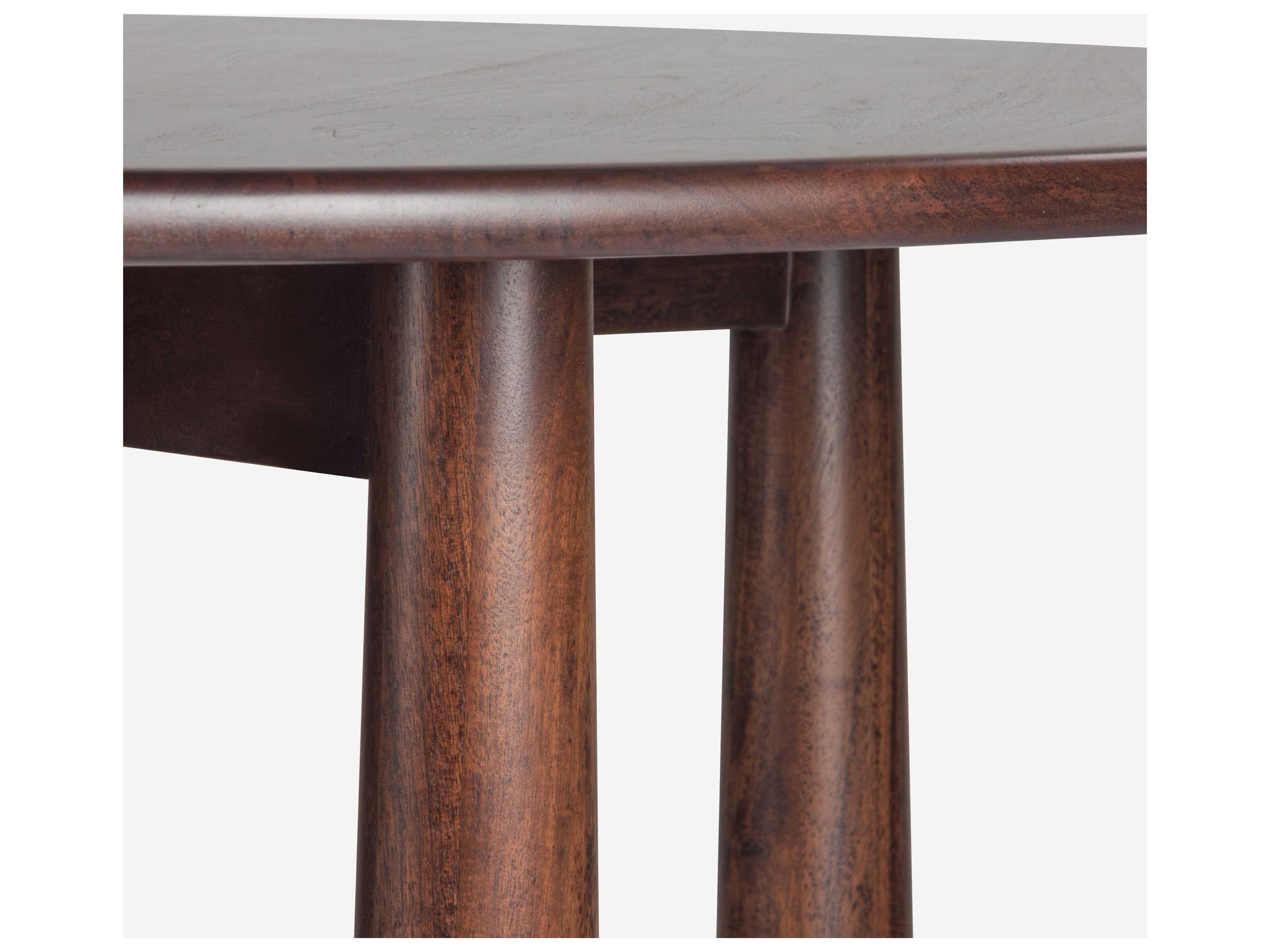 Union Home Cece Round Wood Porto Dark Dining Table