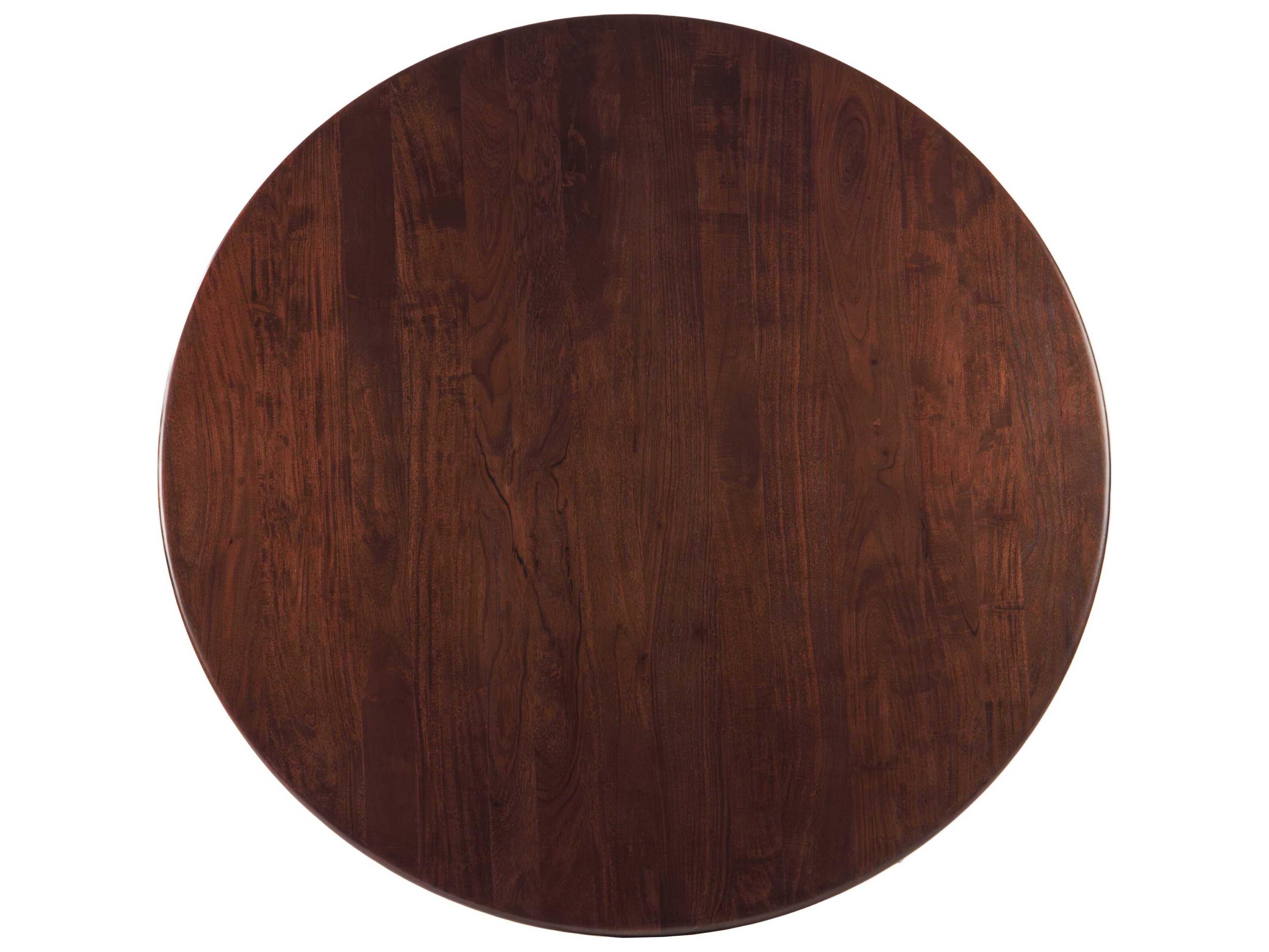 Union Home Ella Round Wood Porto Dark Dining Table