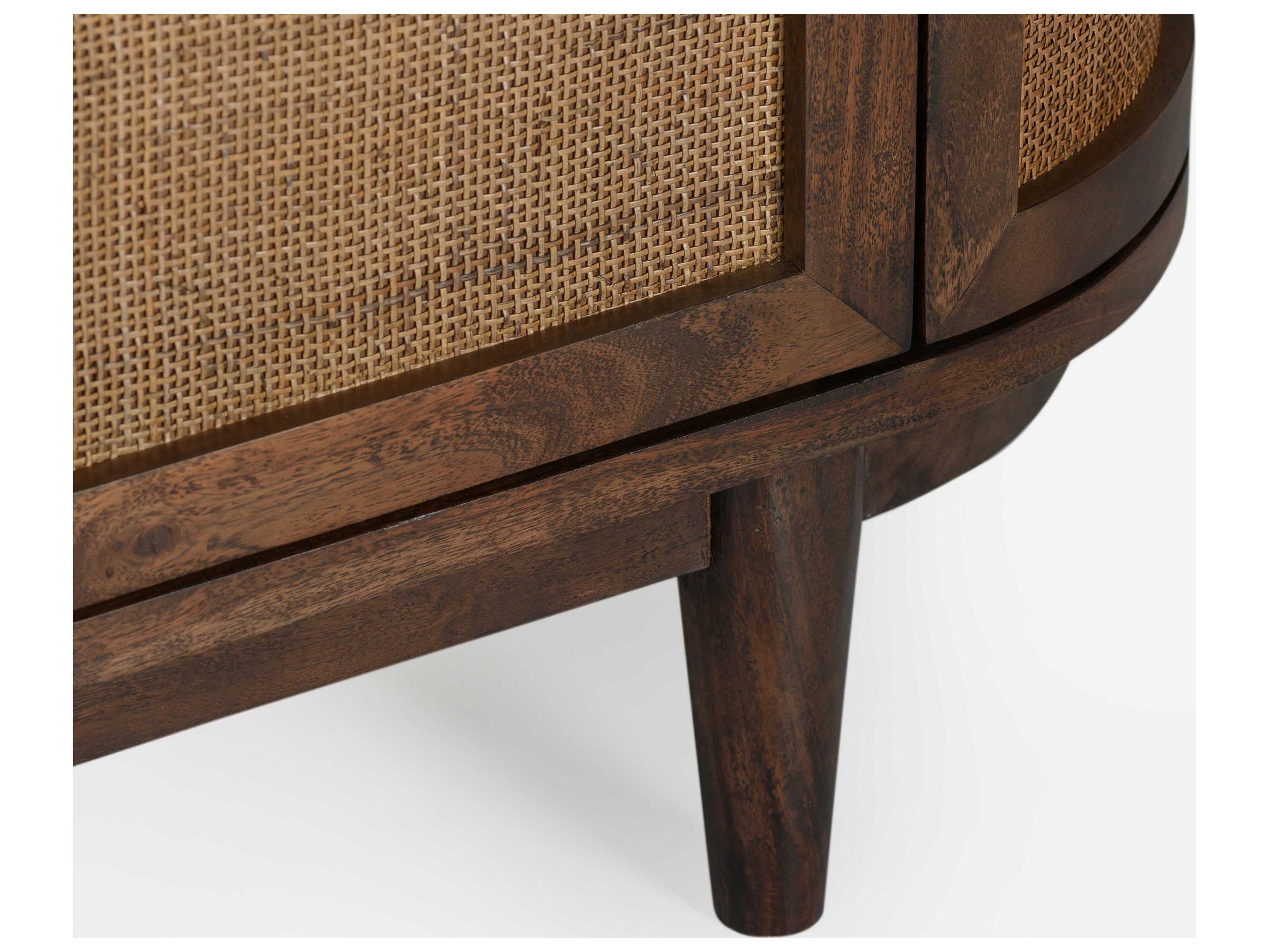 Union Home Canggu Porto Dark Brown Acacia Wood Accent Cabinet