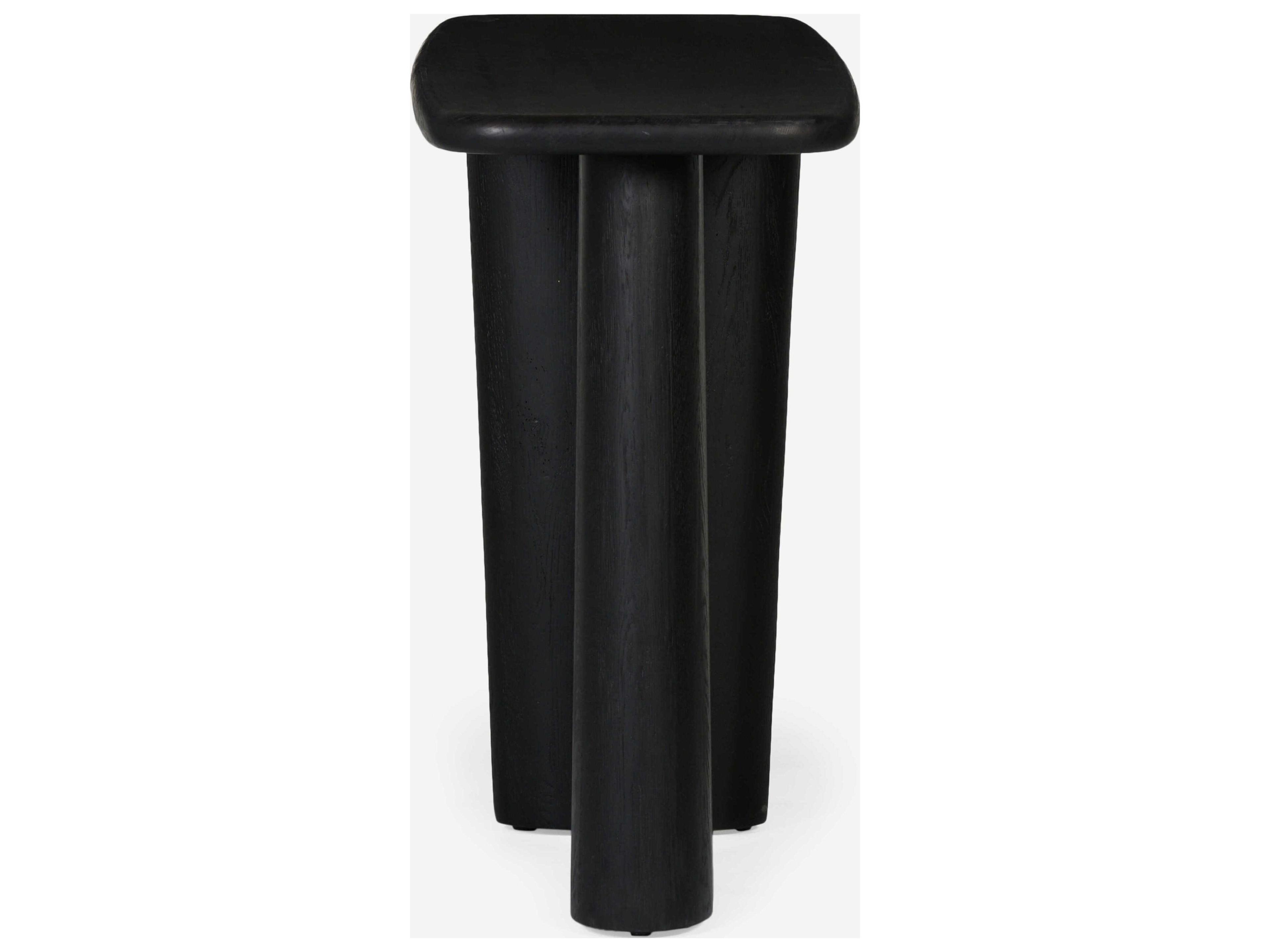 Union Home Laurel Rectangular Wood Charcoal Console Table