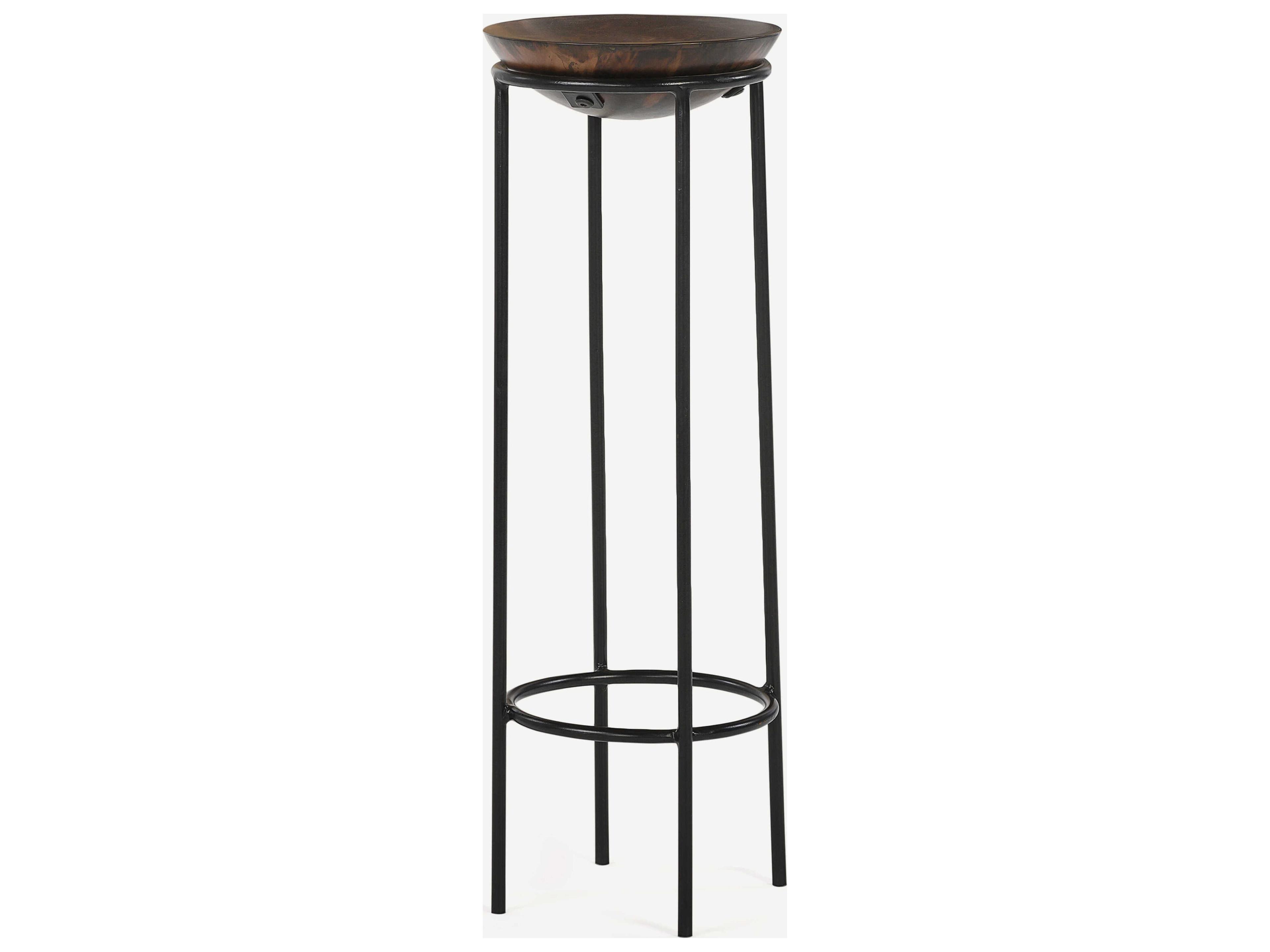 Union Home Disc Round Metal Powder Coat Reactive End Table