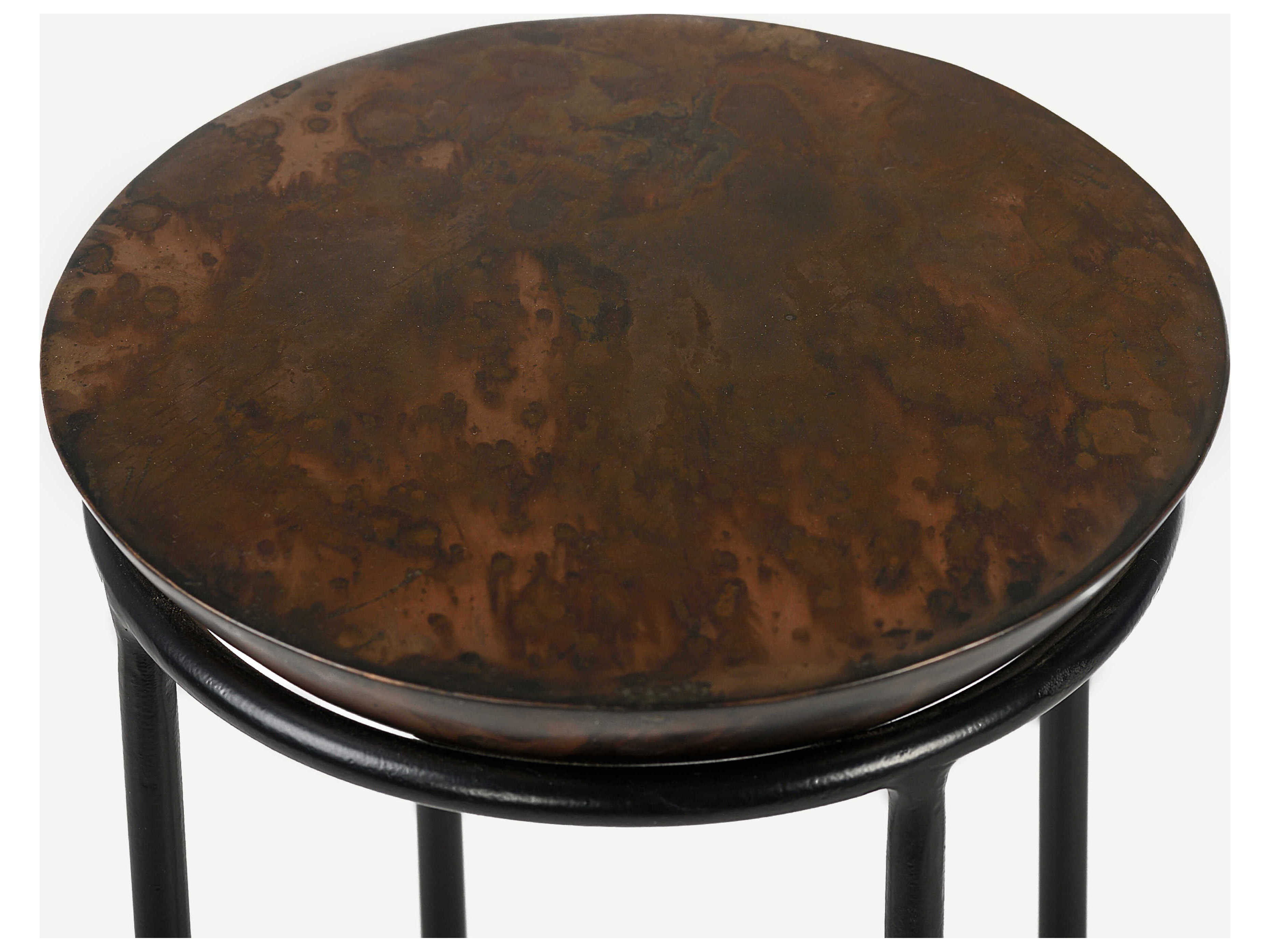 Union Home Disc Round Metal Powder Coat Reactive End Table