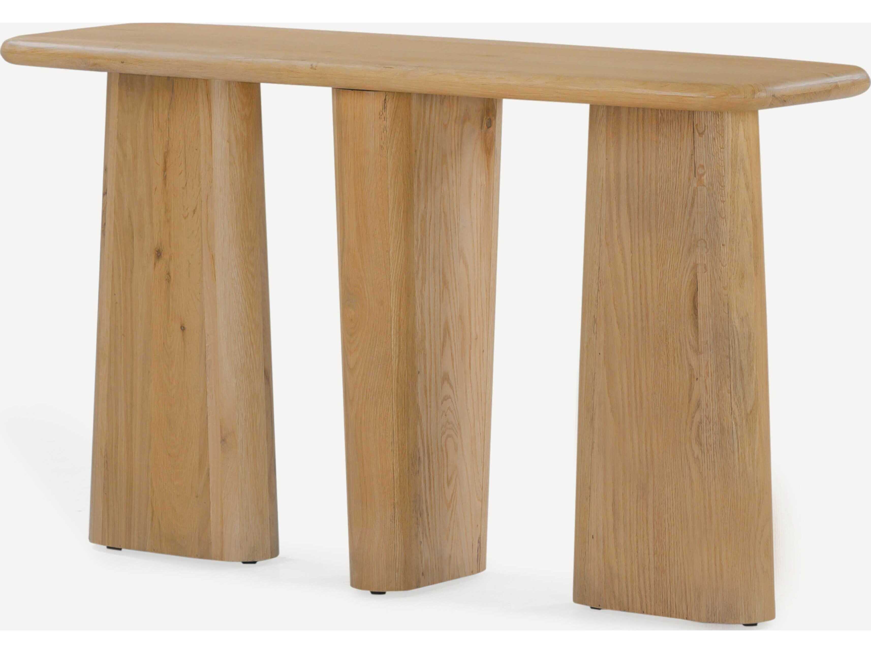 Union Home Laurel Rectangular Wood Natural Console Table