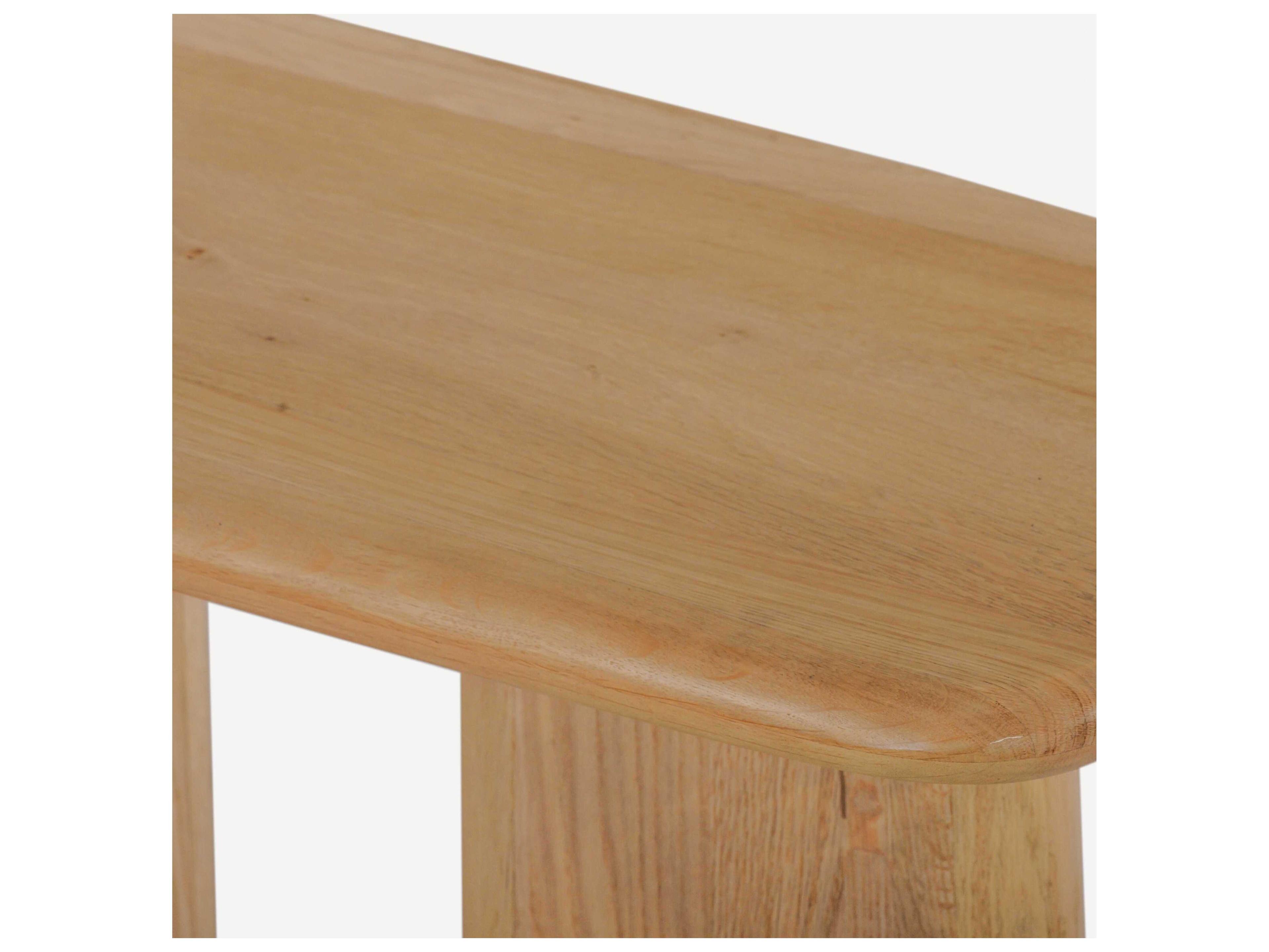 Union Home Laurel Rectangular Wood Natural Console Table