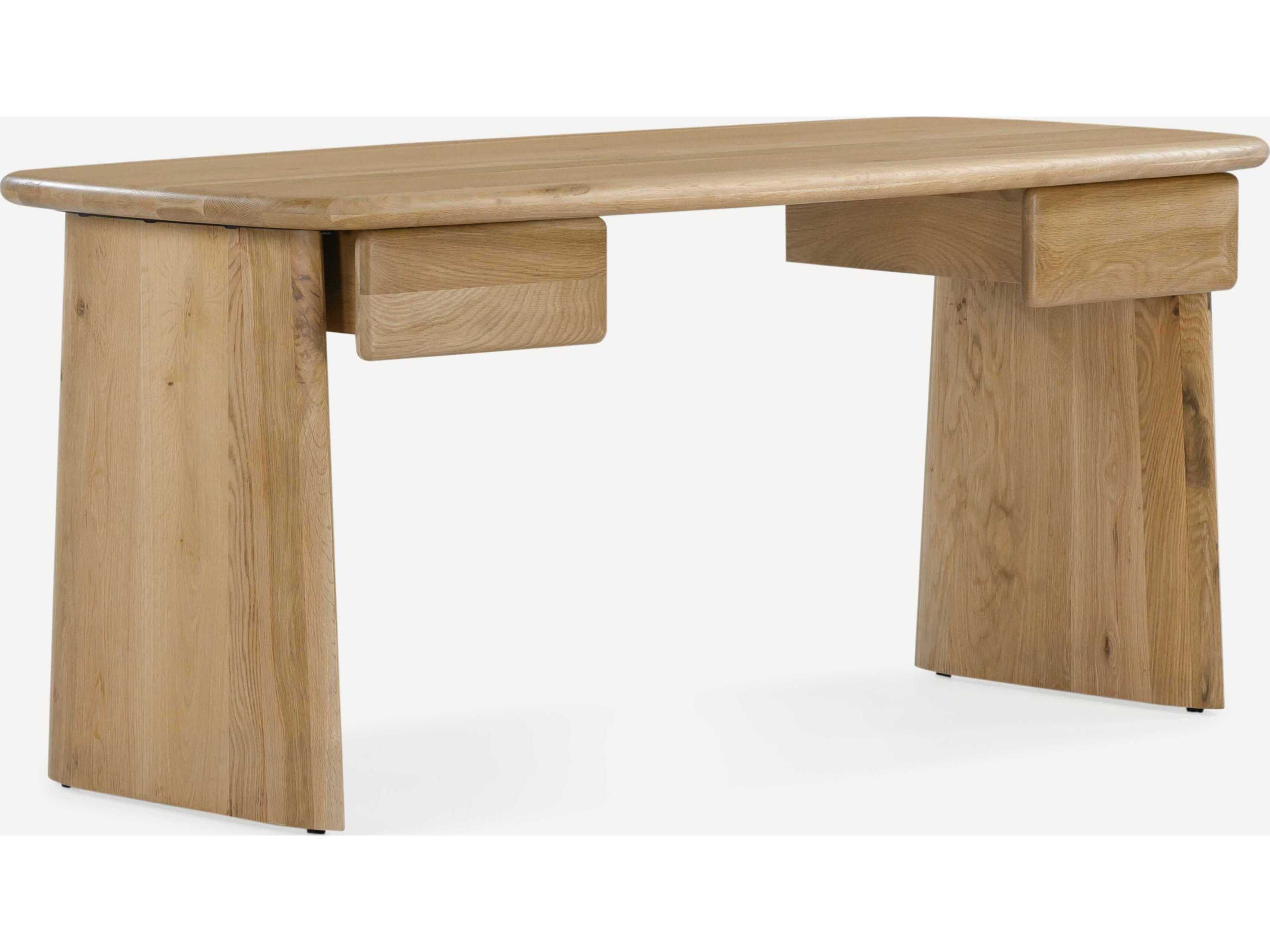 Union Home Laurel Natural Oak Wood Writing Desk