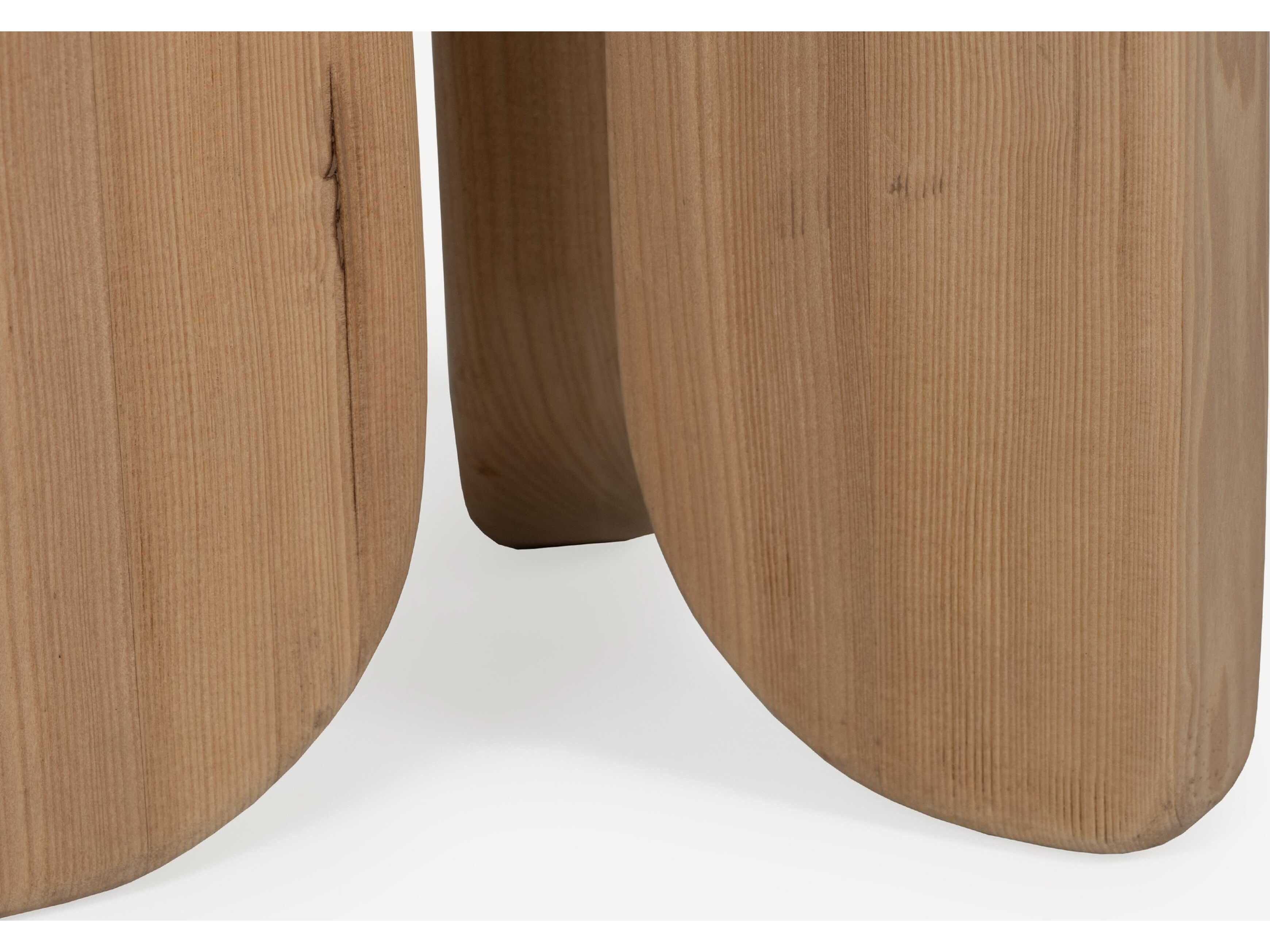 Union Home Hemi Round Wood Natural End Table