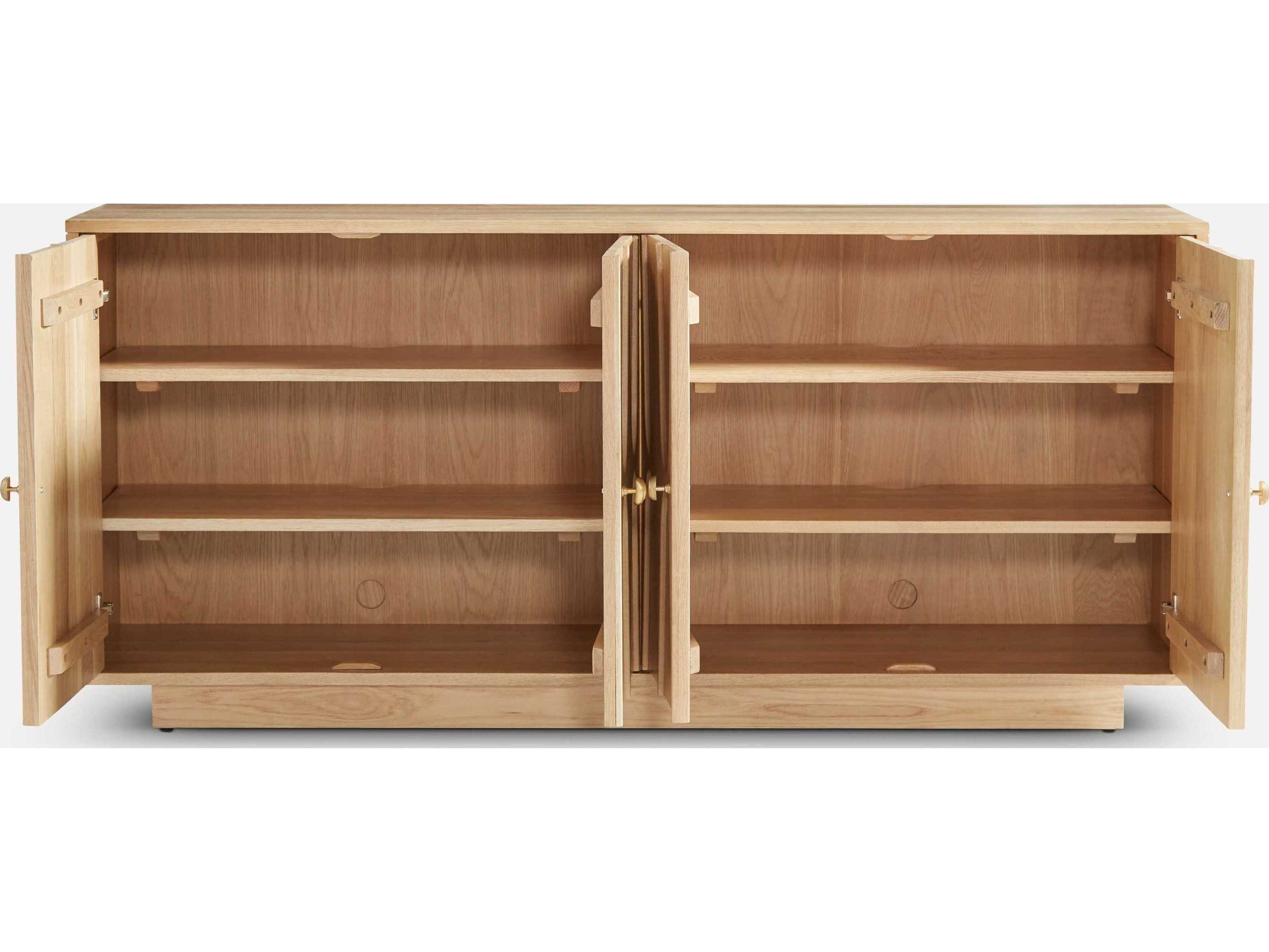 Union Home Roma 72" Oak Wood Natural Sideboard